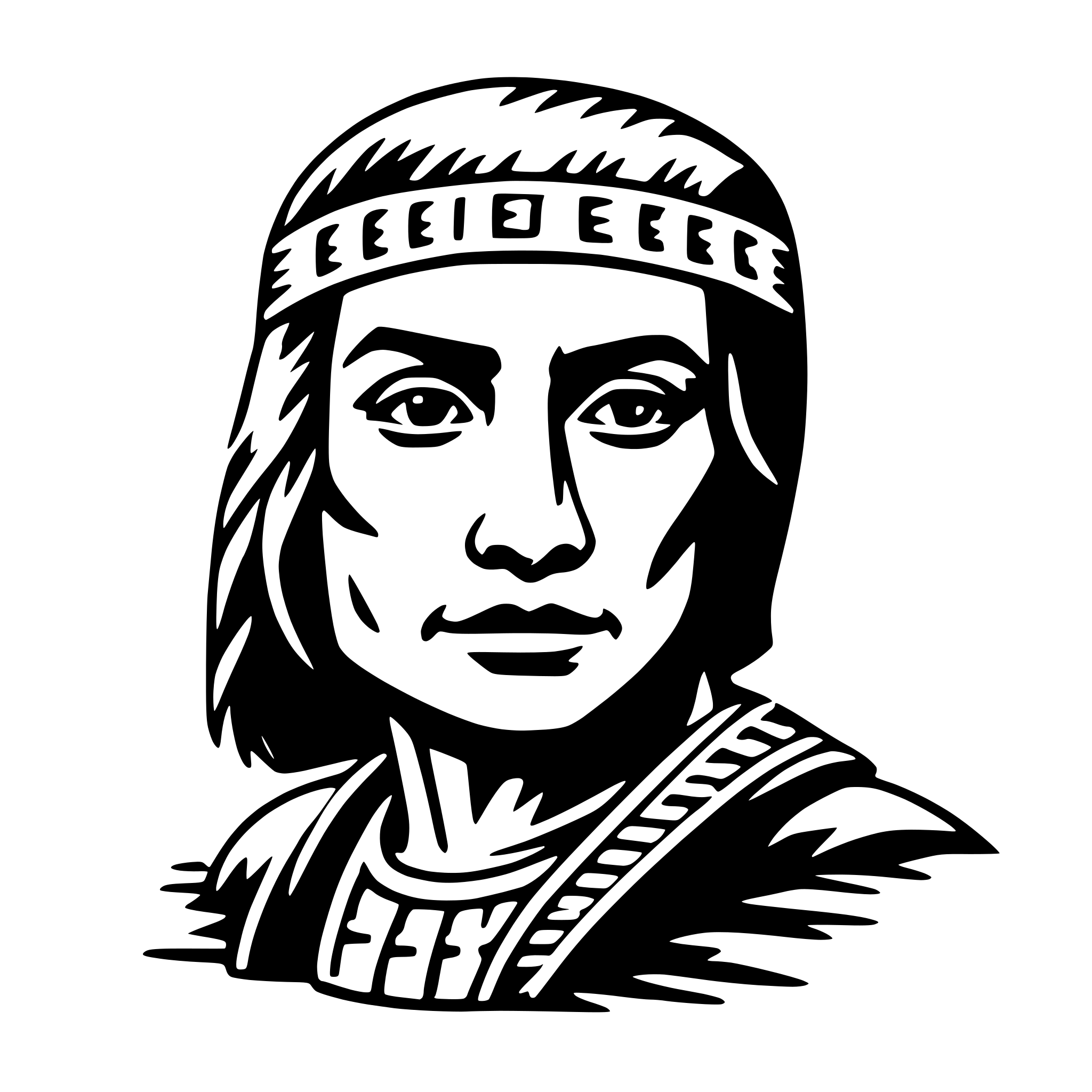 AI-generated SVG of a māui-tikitiki