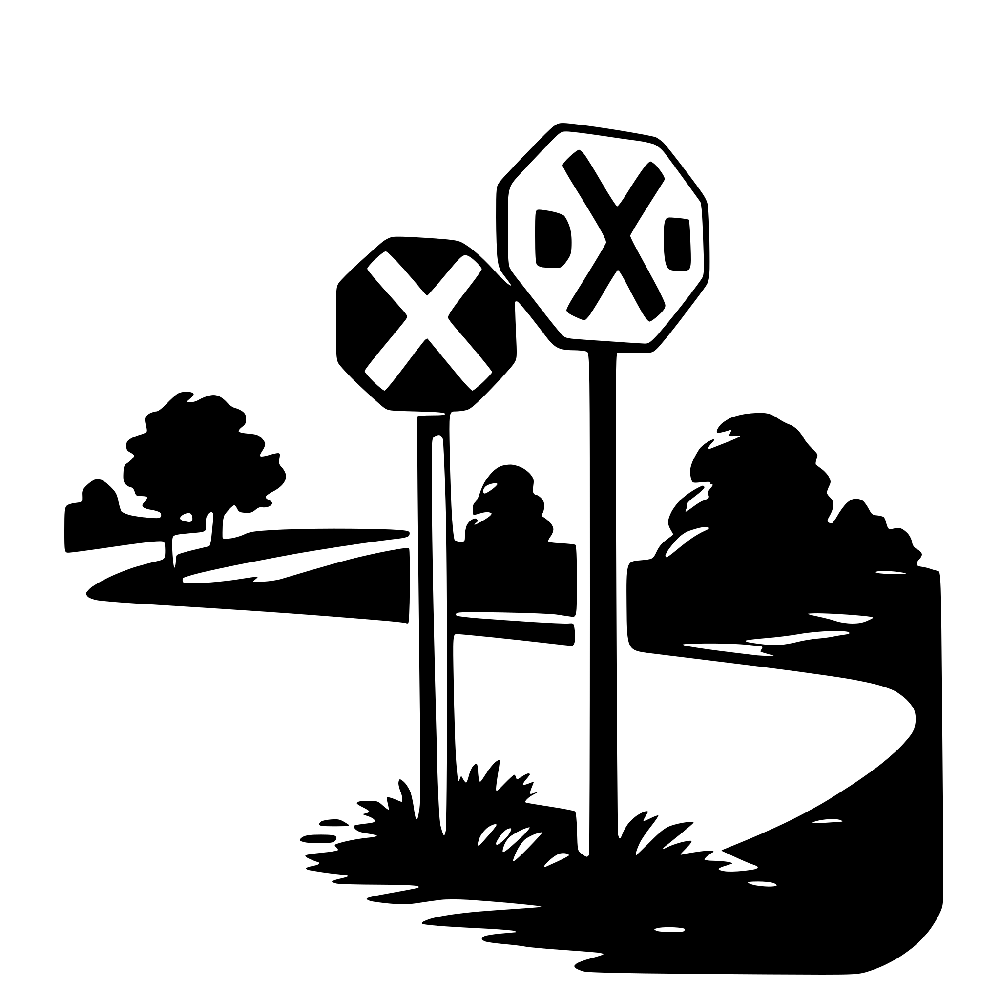 AI-generated SVG of 'road sign with X'