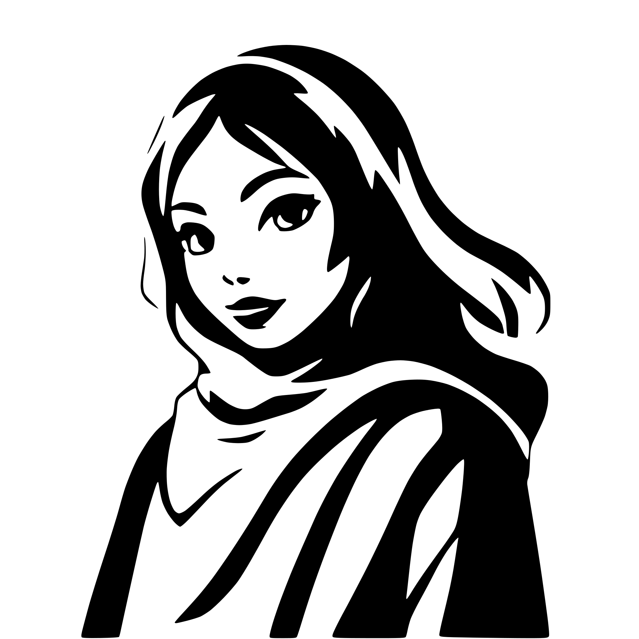 AI-generated SVG of a abaya girl silhouette