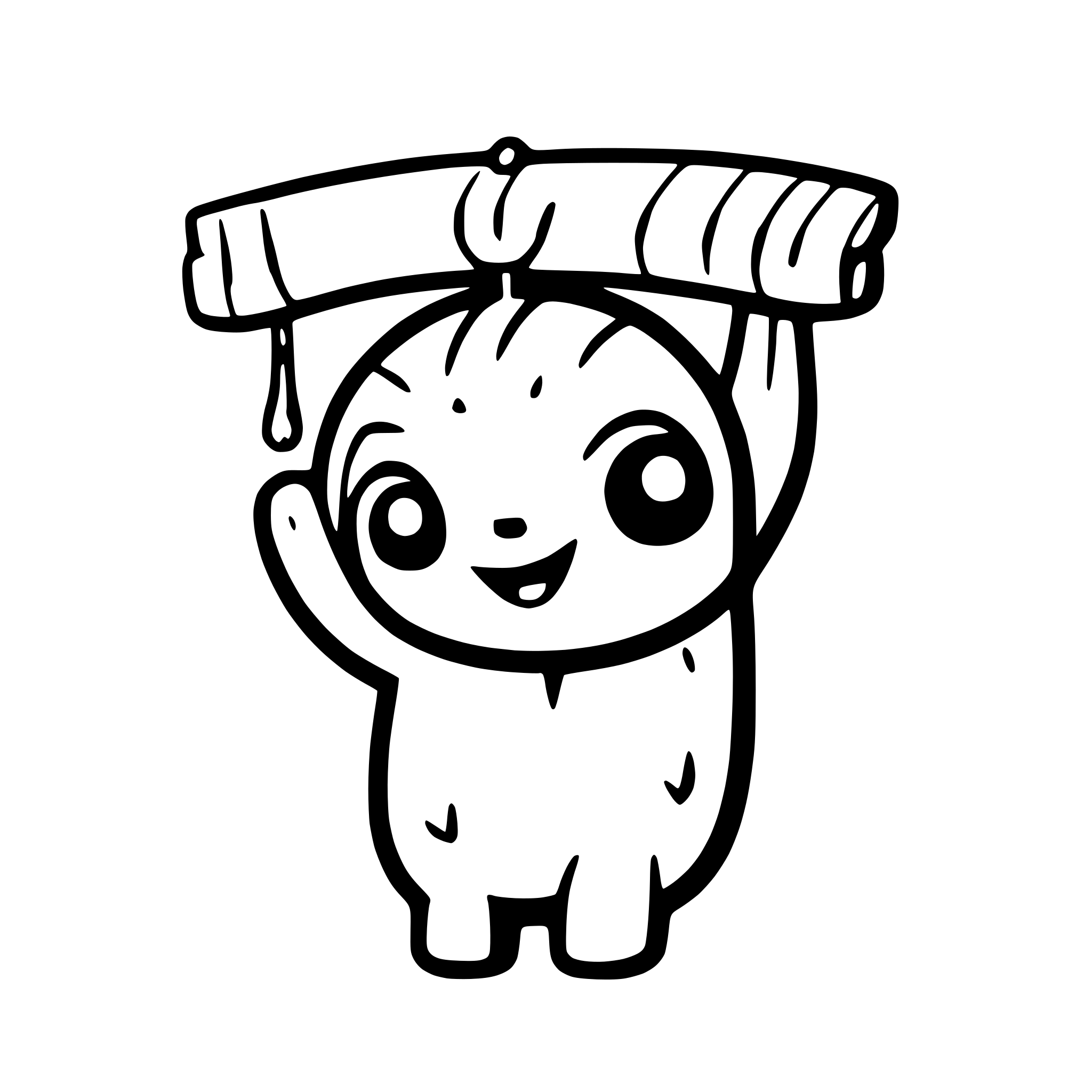 AI-generated SVG of 'a cheerful sloth hanging from a rainbow'