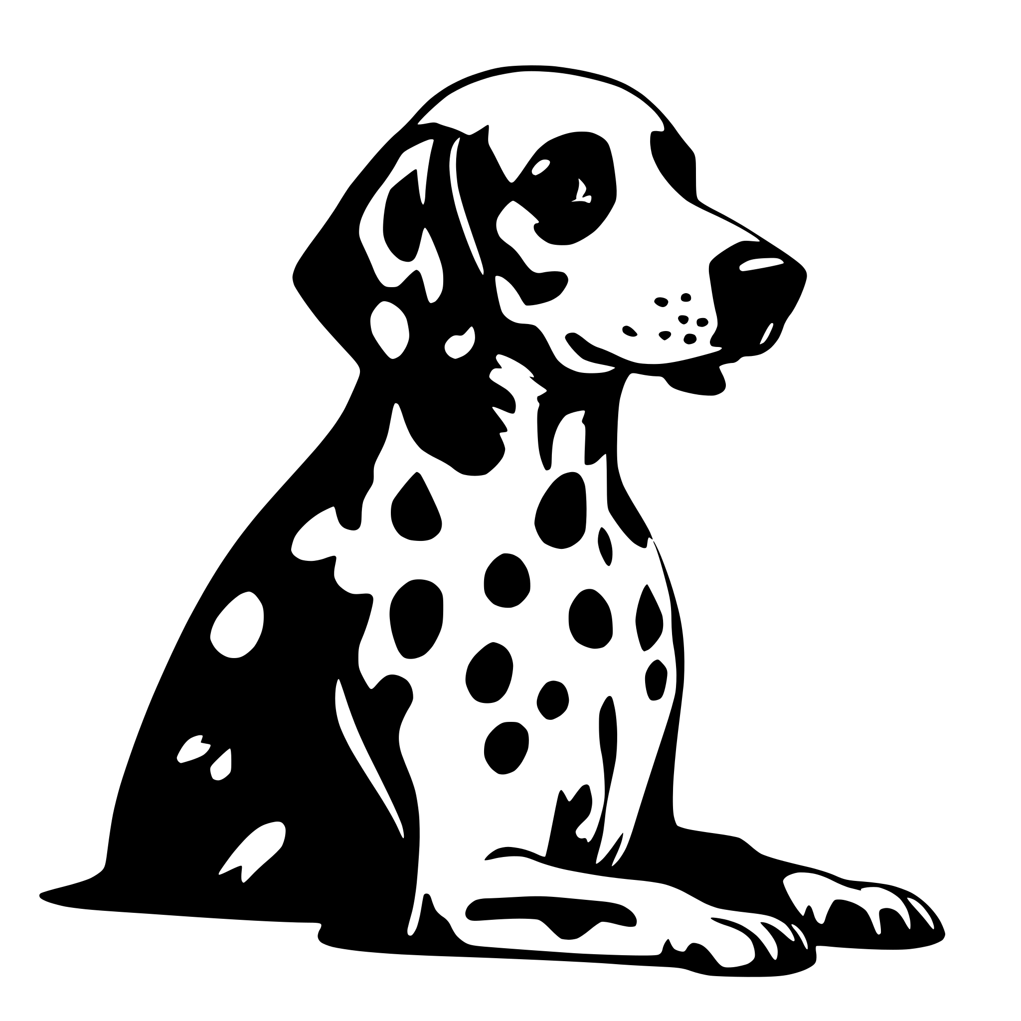 AI-generated SVG of 'Dalmatian dog'