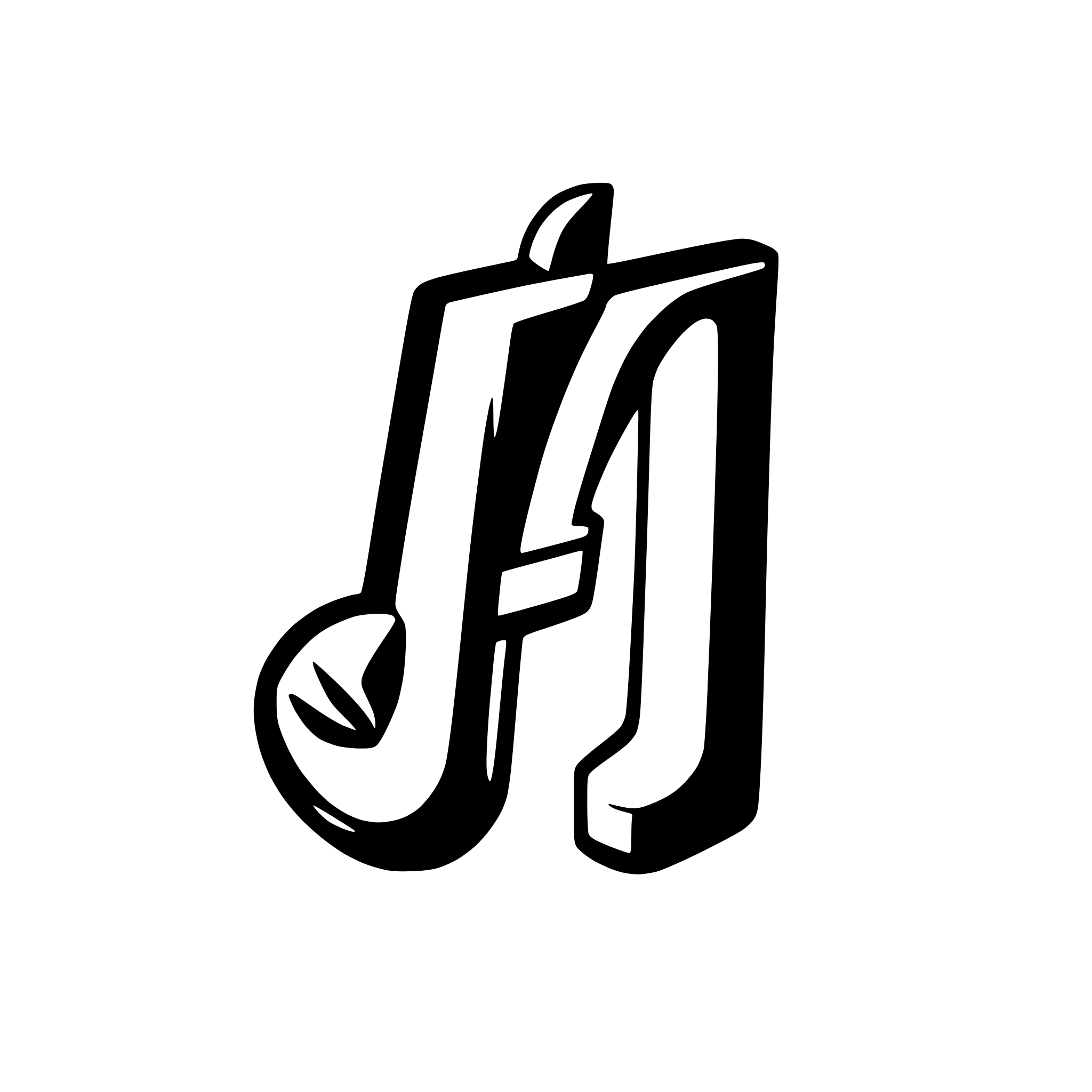 AI-generated SVG of a Create a simple logo of the PI symbol but the left leg of the symbol is the letter J