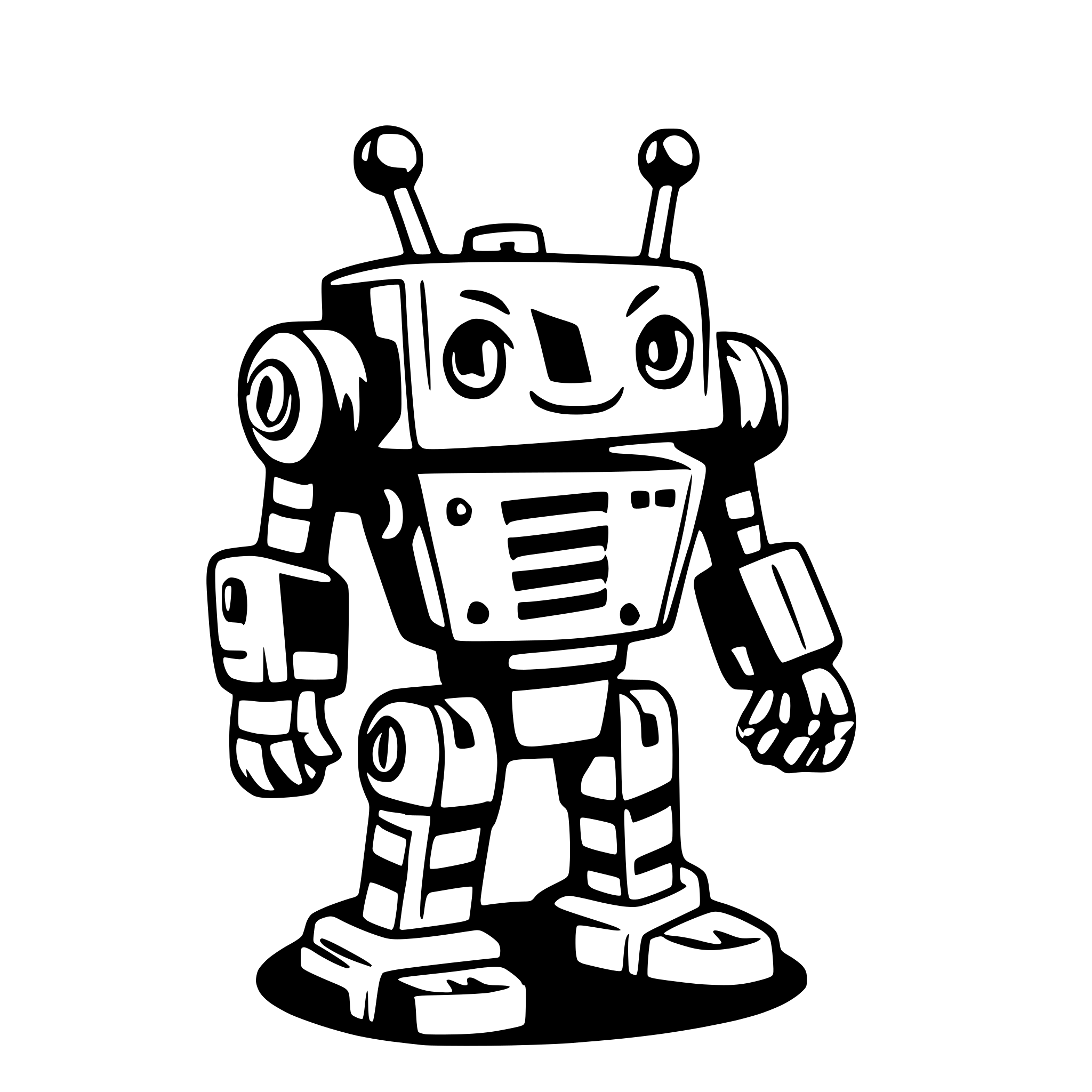 AI-generated SVG of 'Obseractional robot'