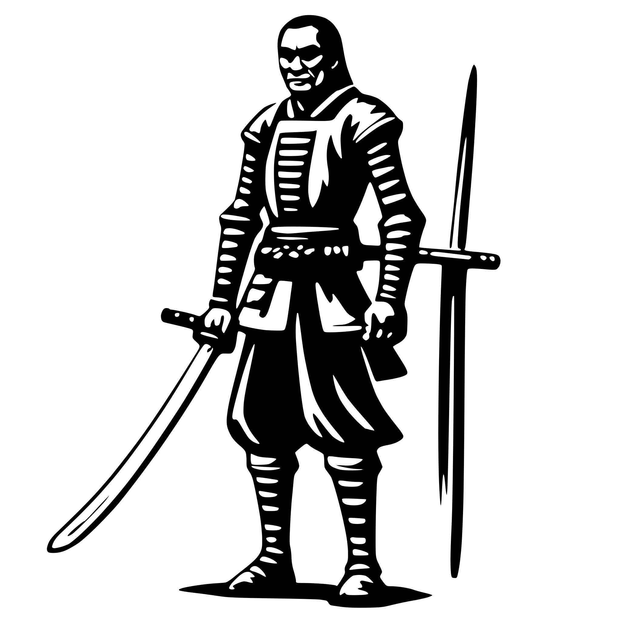 AI-generated SVG of 'Old samurai'