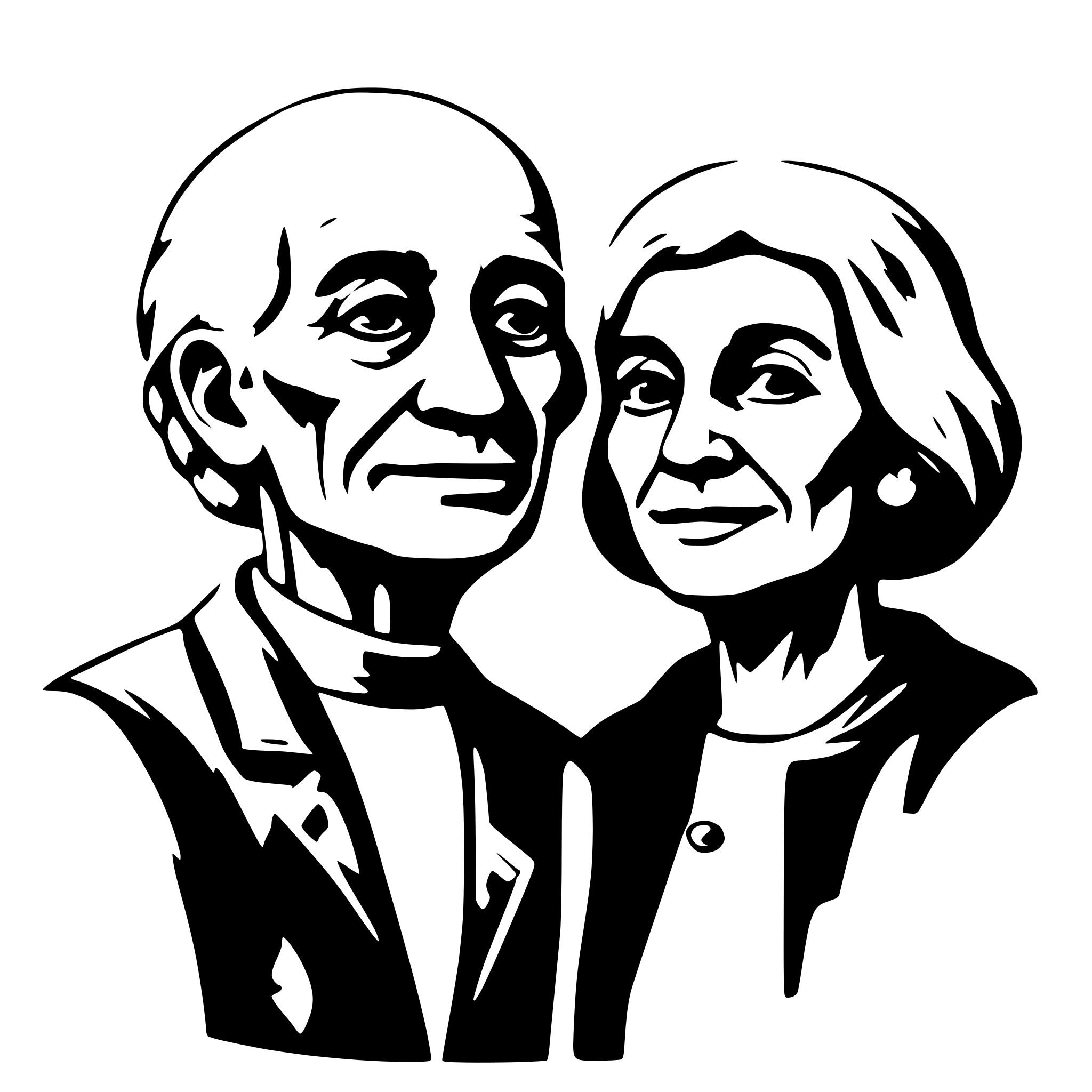 AI-generated SVG of 'old people'