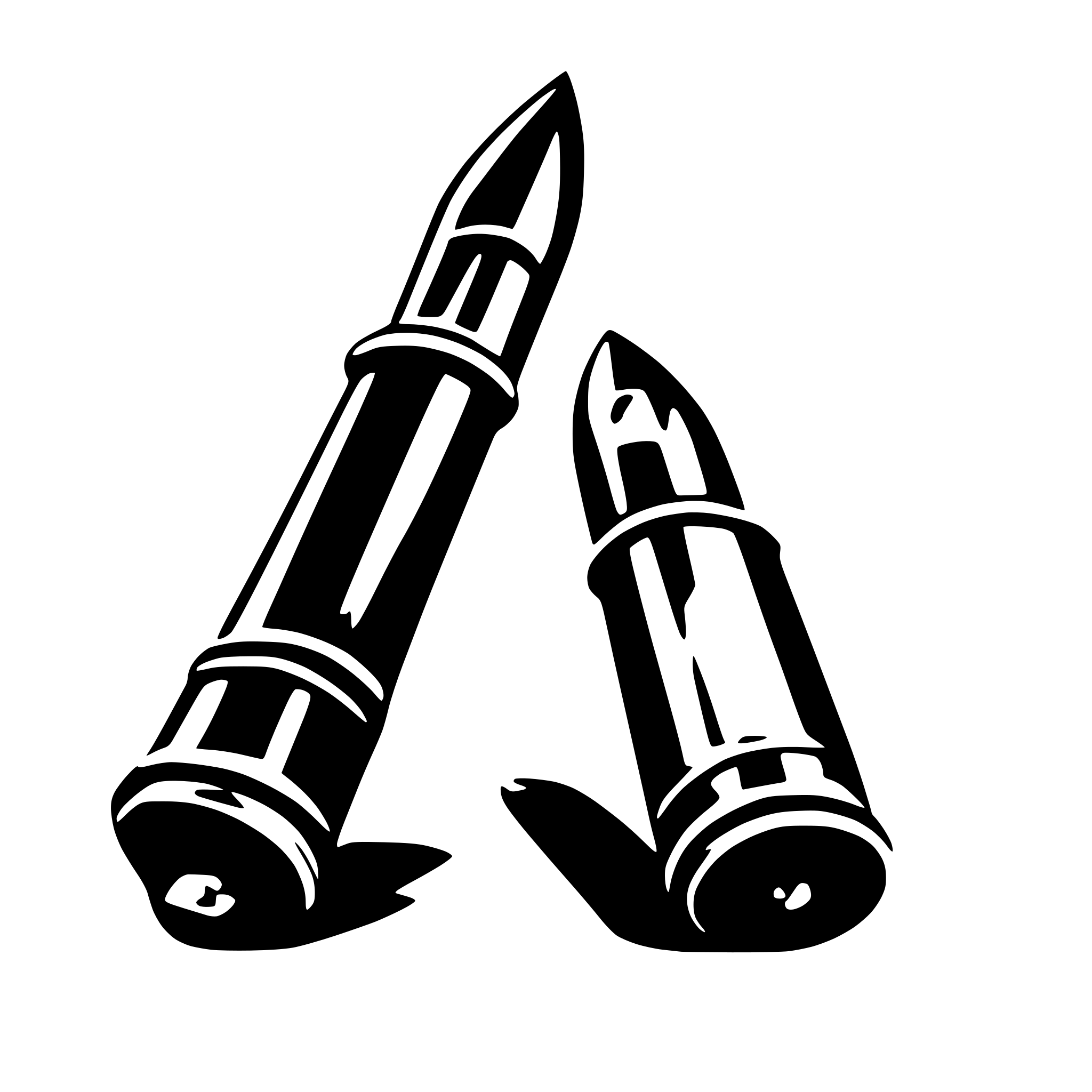 AI-generated SVG of '2 crossed bullets'
