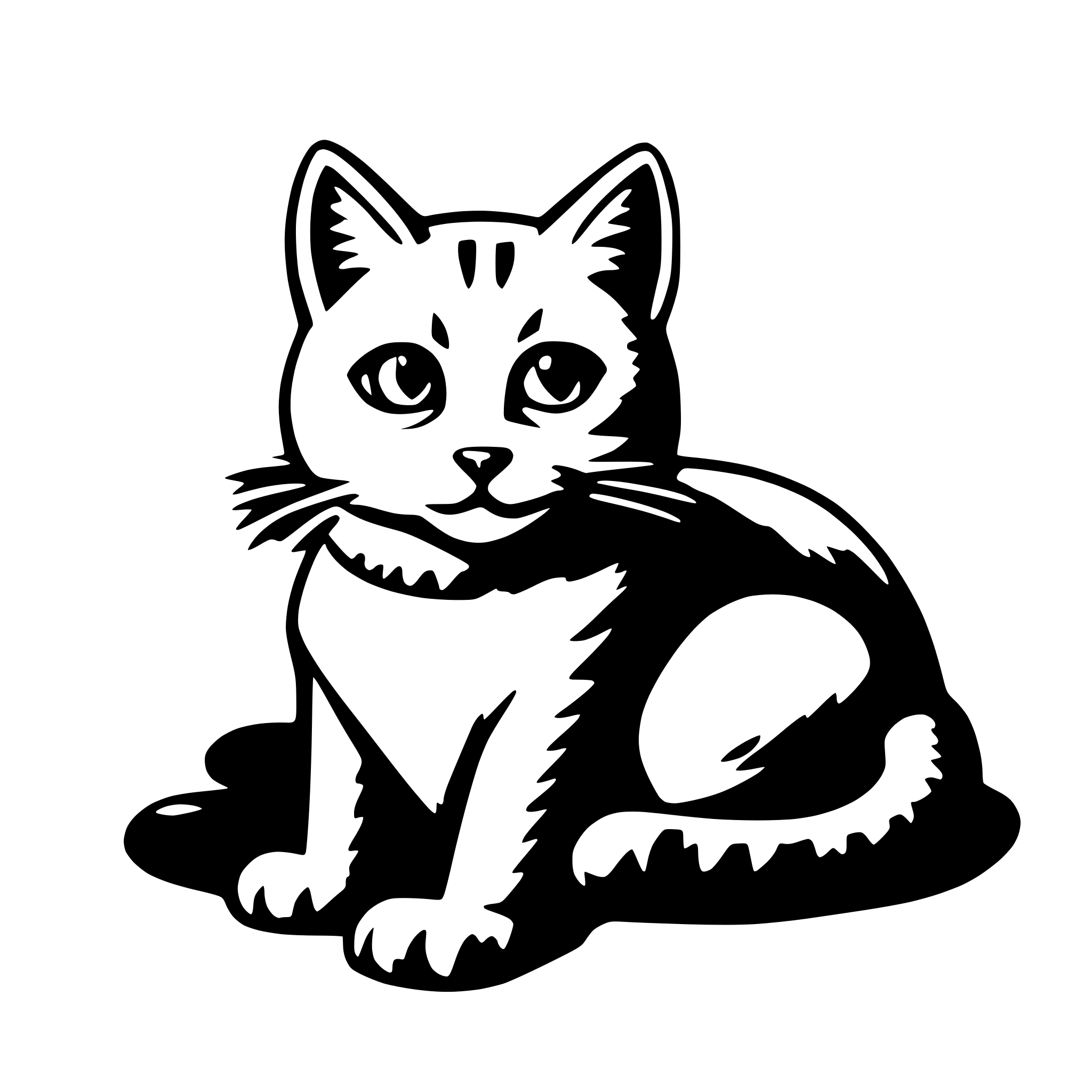 AI-generated SVG of 'cat'