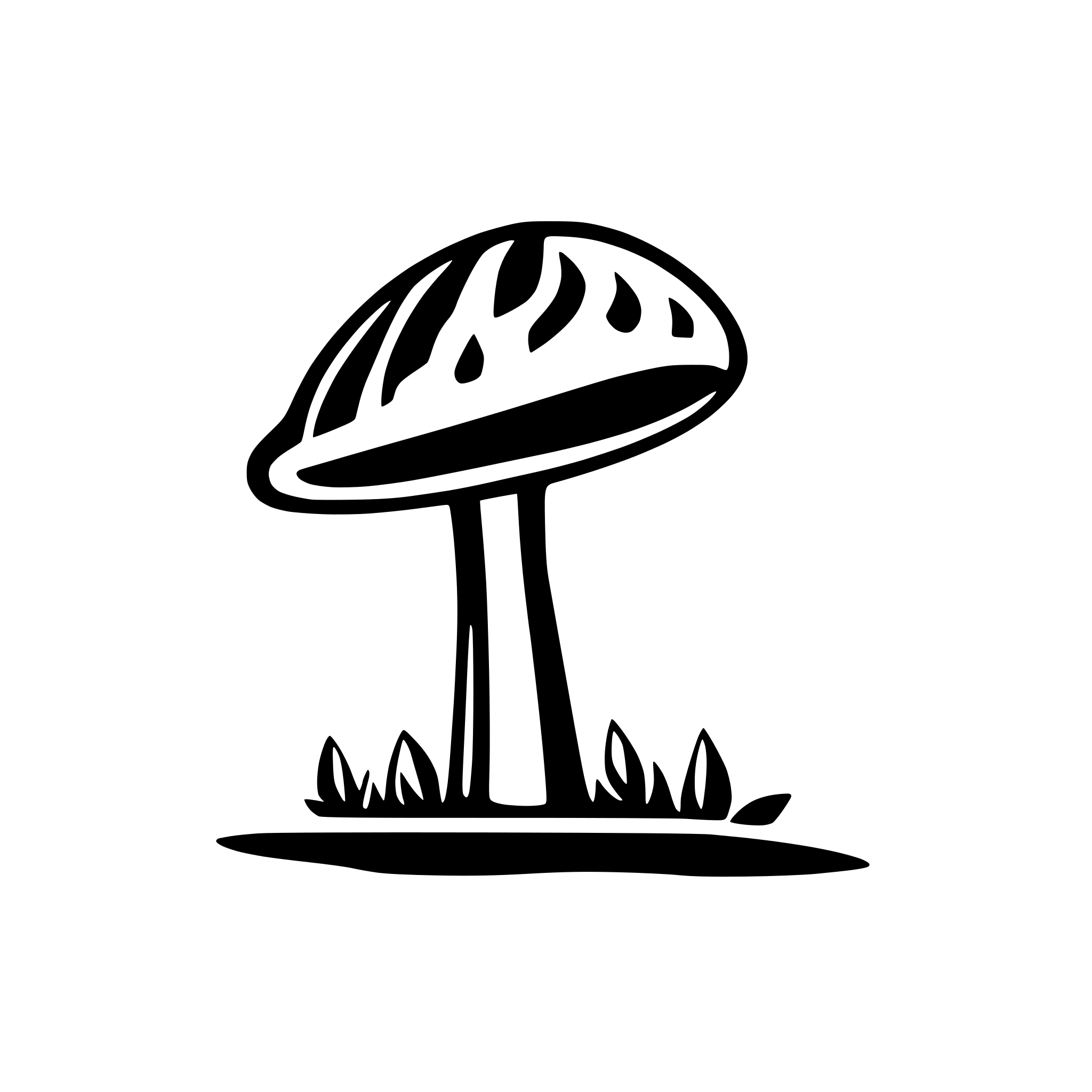 AI-generated SVG of a microwave telecommunicationtower formed as a mushroom