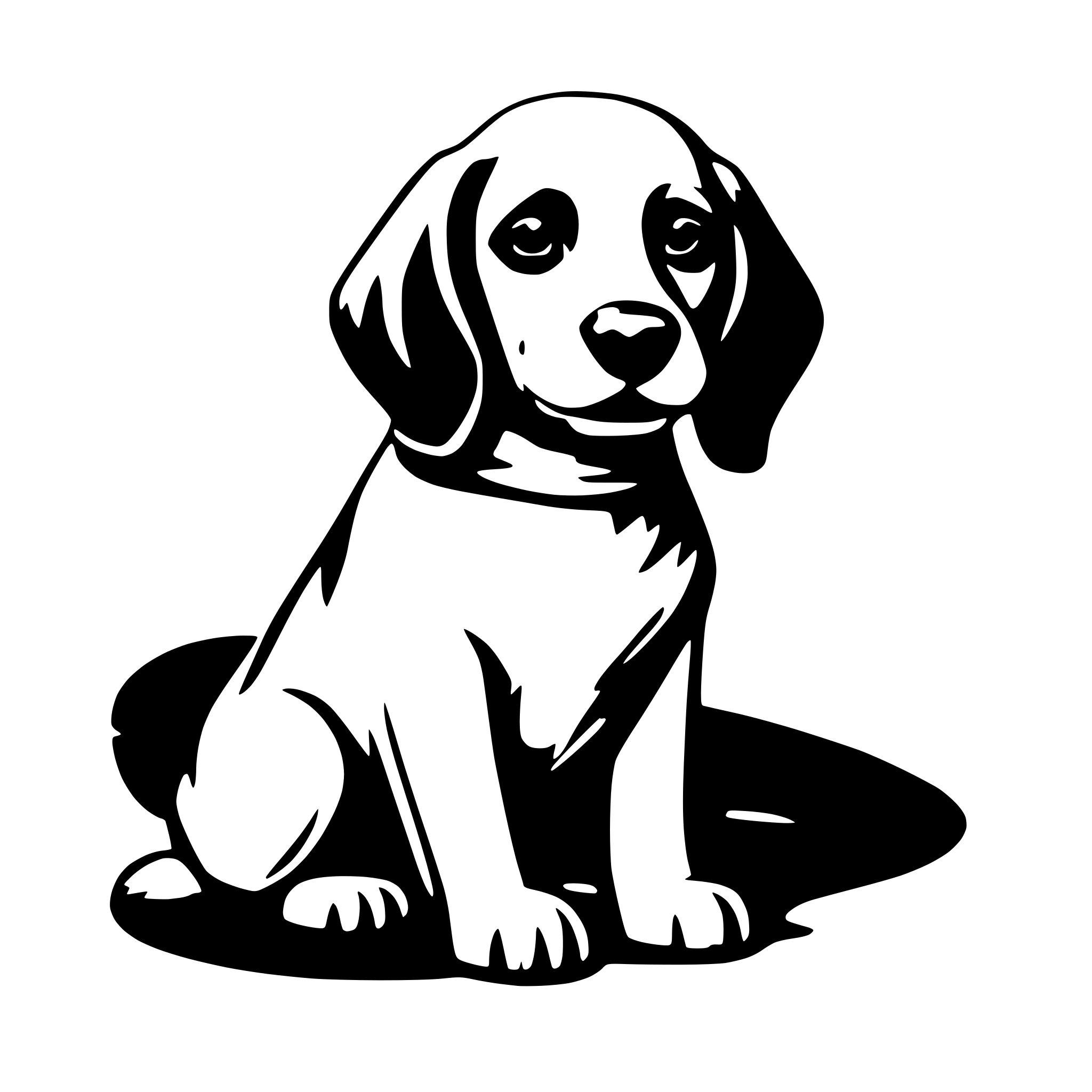 AI-generated SVG of a dog