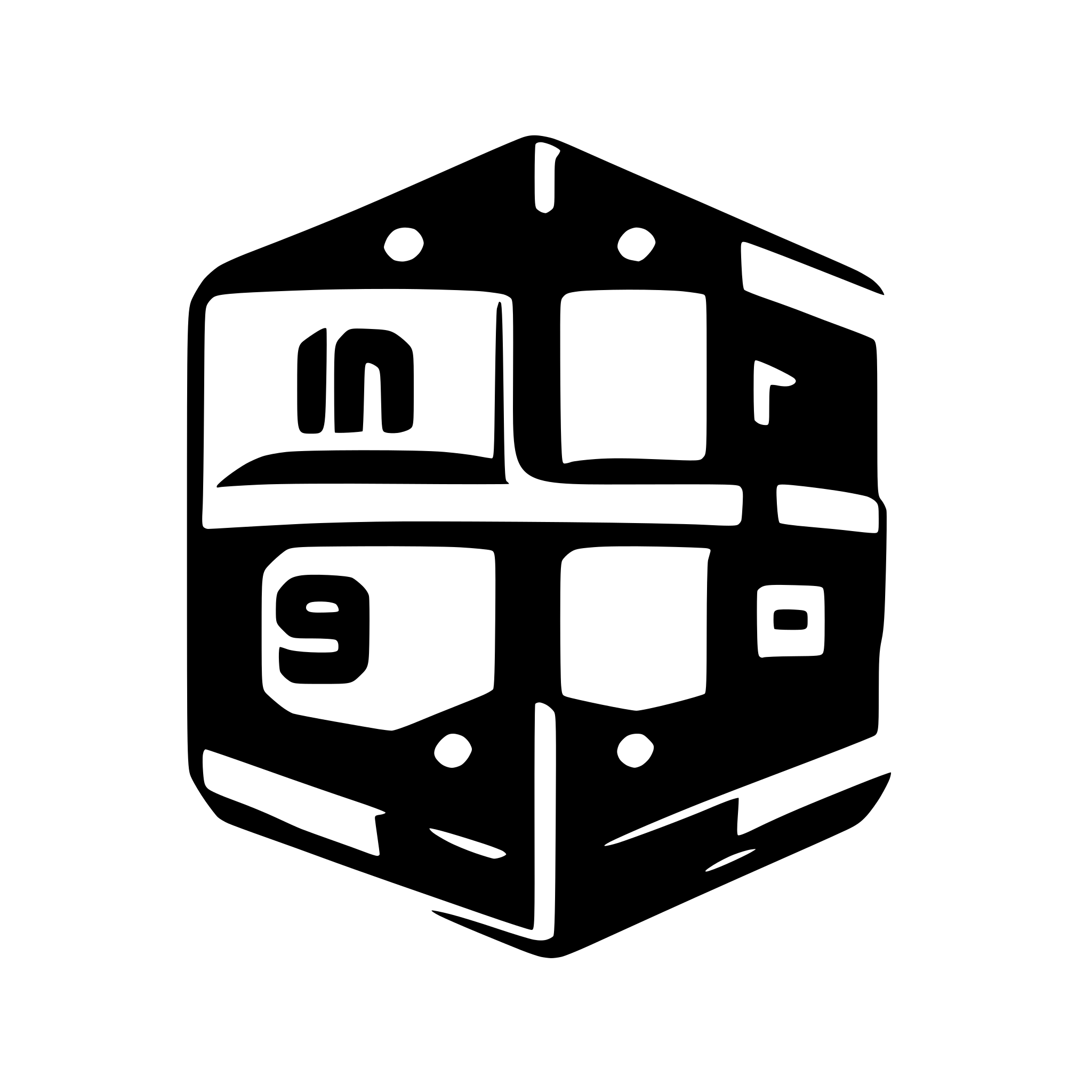 AI-generated SVG of a nodejs logo, mono