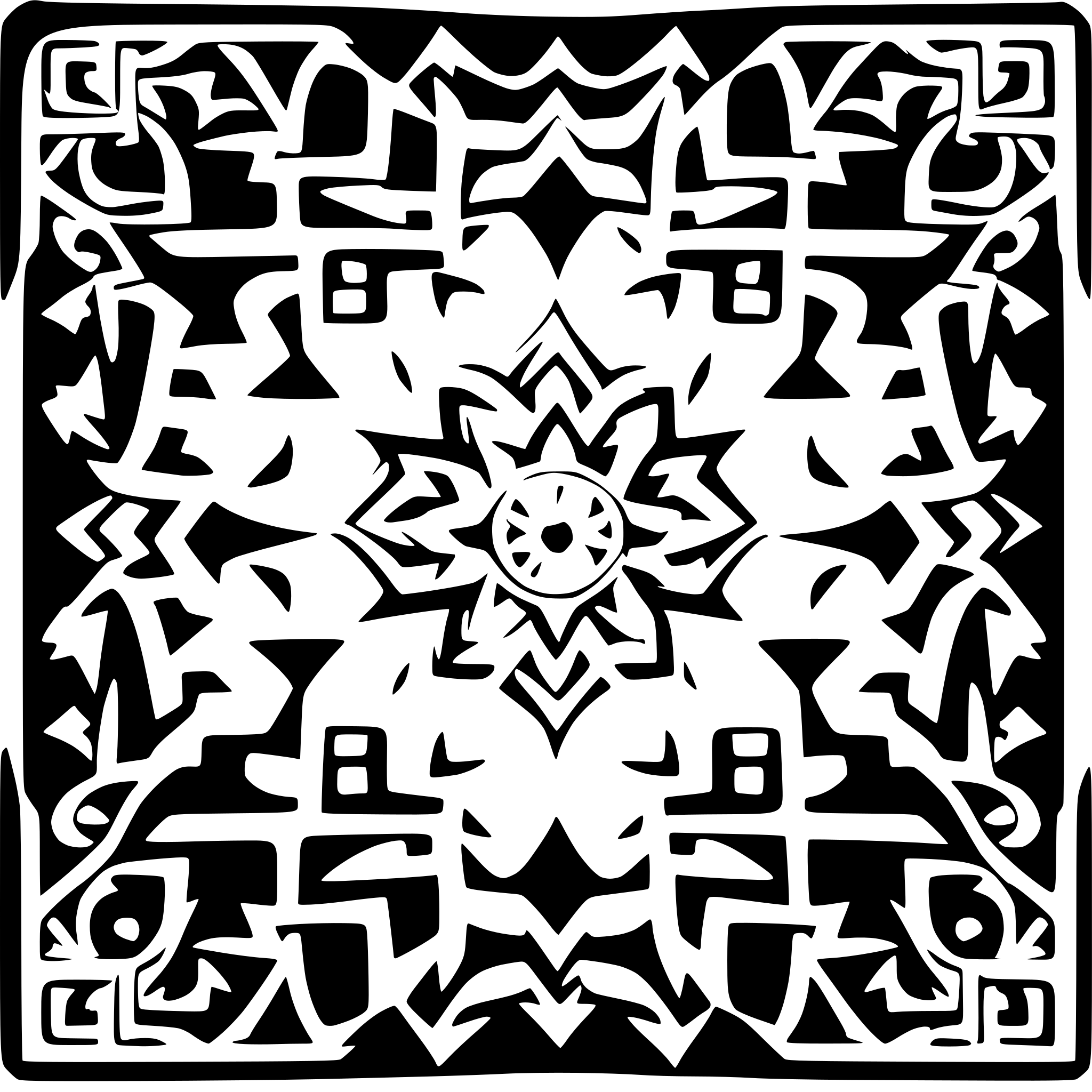 AI-generated SVG of a page border for a book that use islamic art