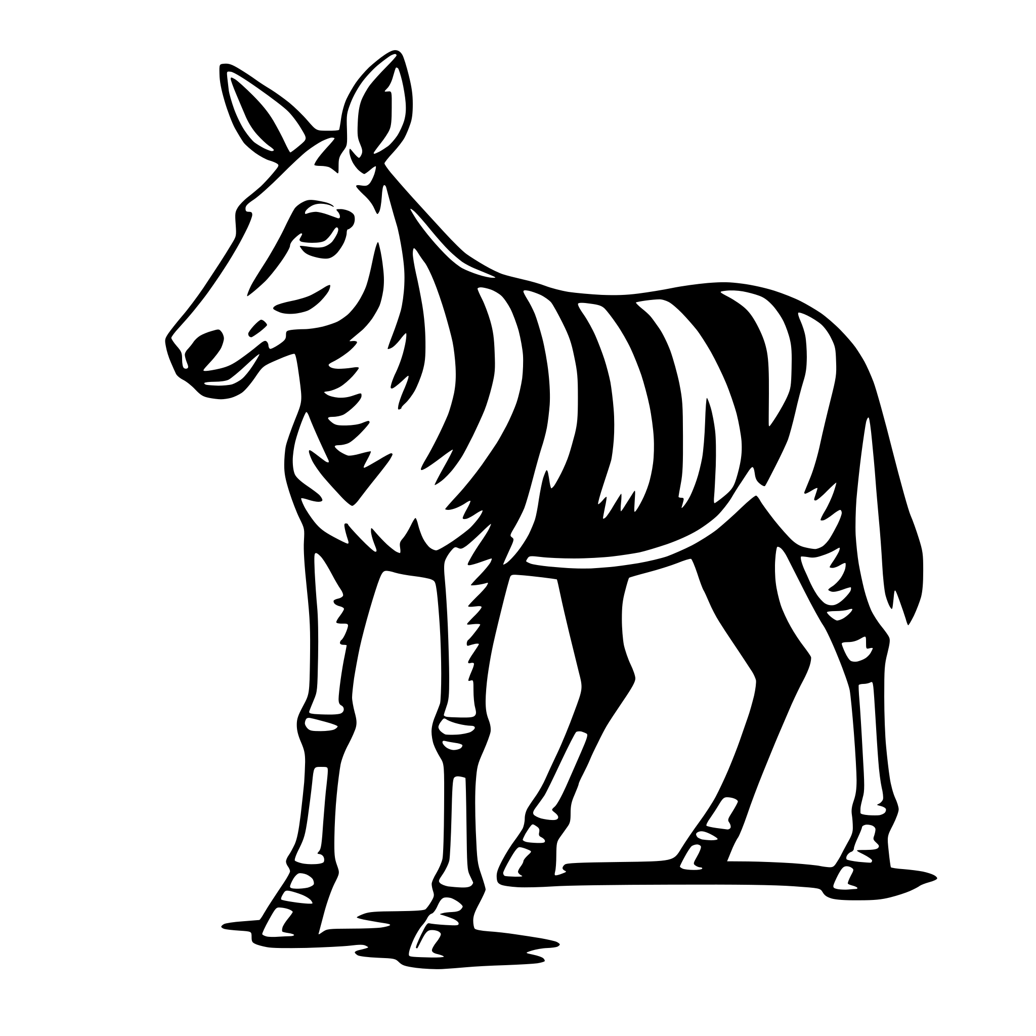 AI-generated SVG of 'okapi'