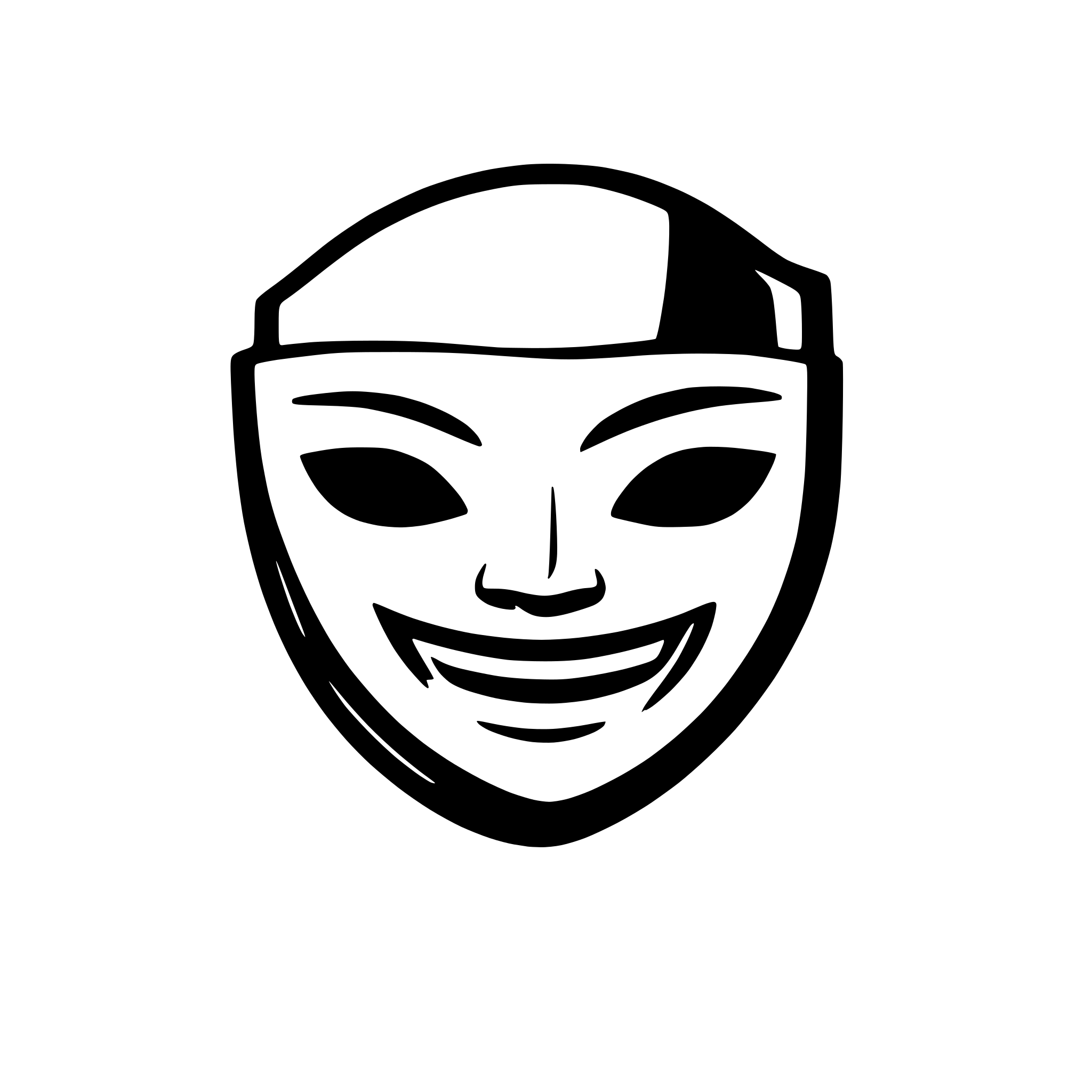 AI-generated SVG of a a Comedy Mask and a Tragedy Mask