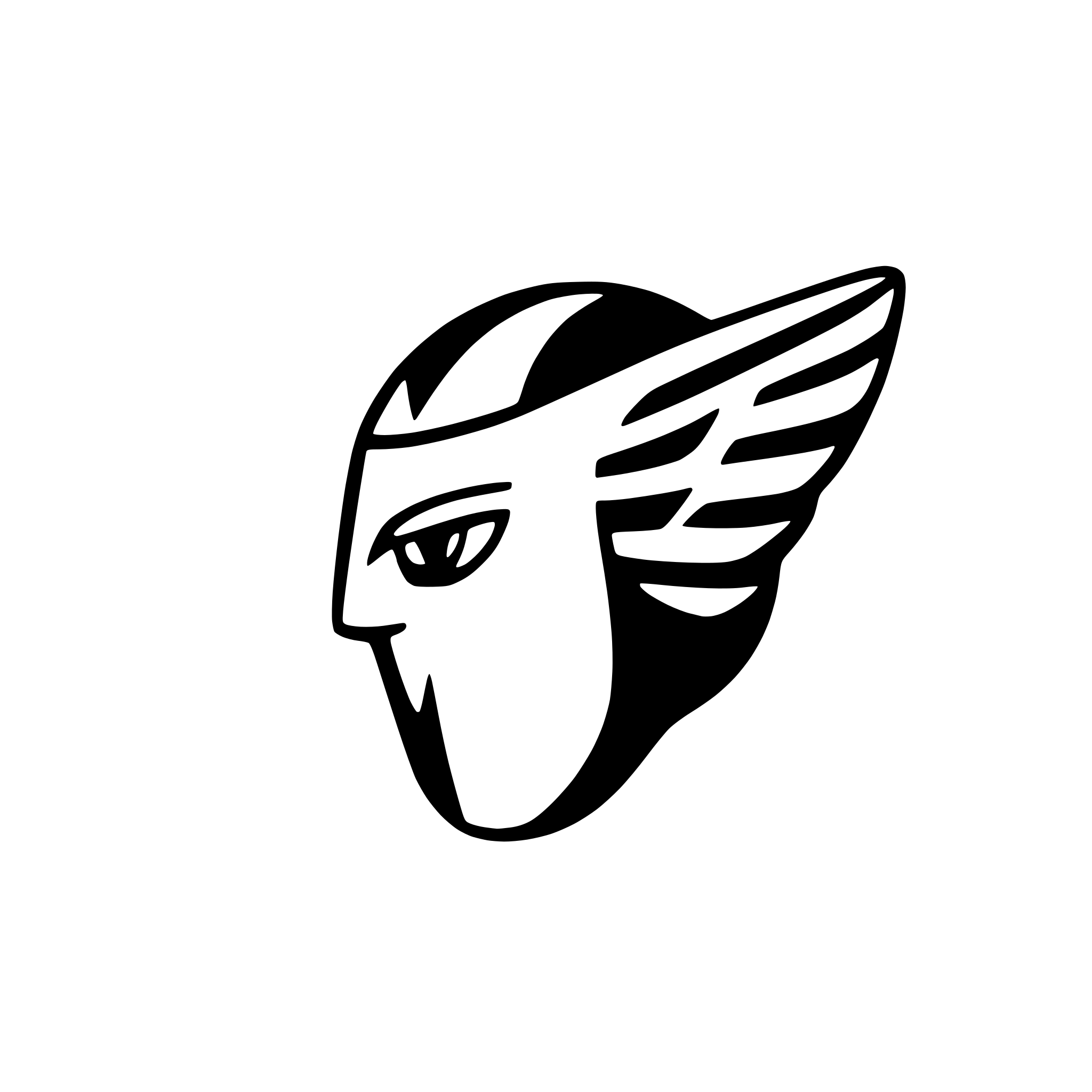AI-generated SVG of a pegasus face abstract wing vector icon logo circle creative
