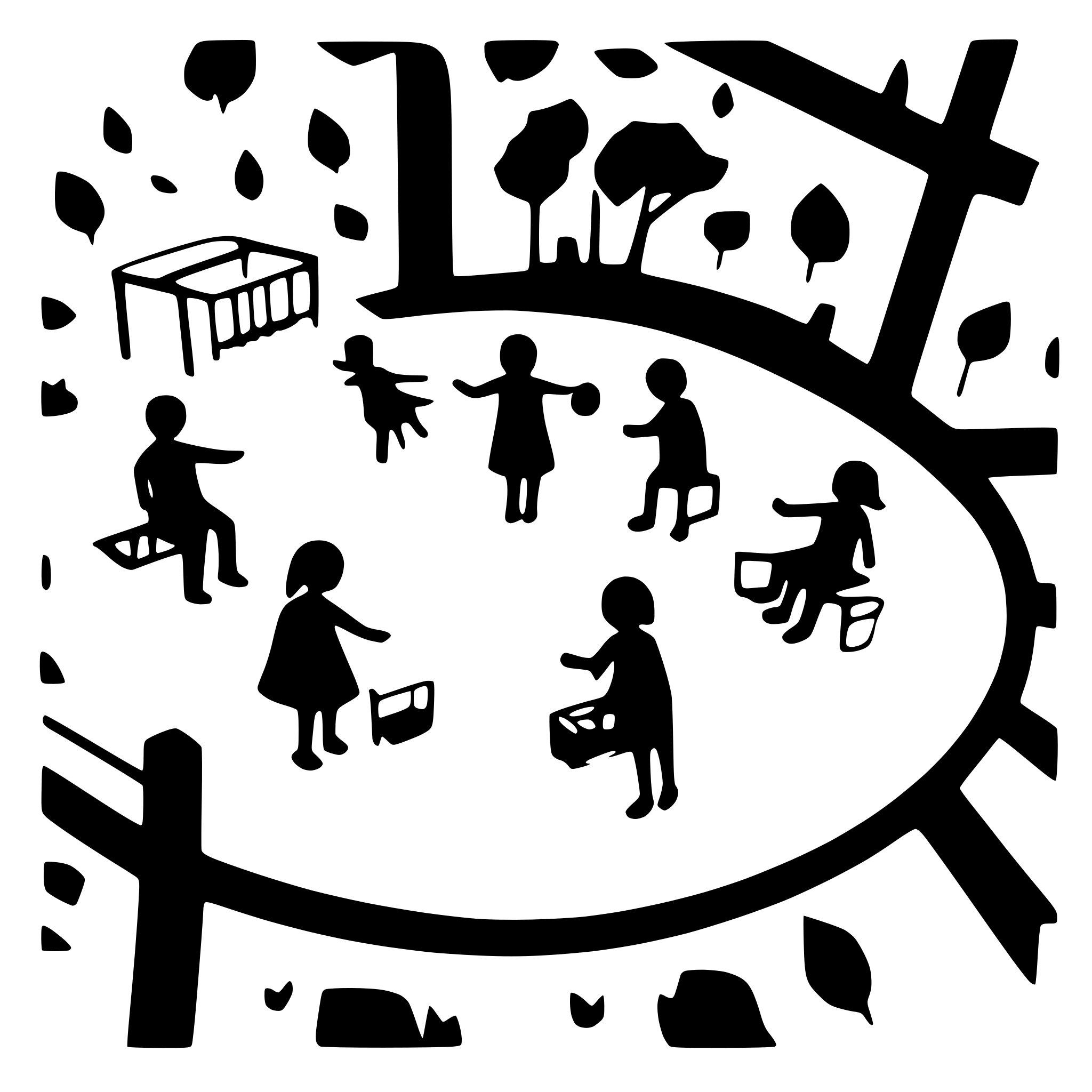 AI-generated SVG of a 10 children playing on a playground