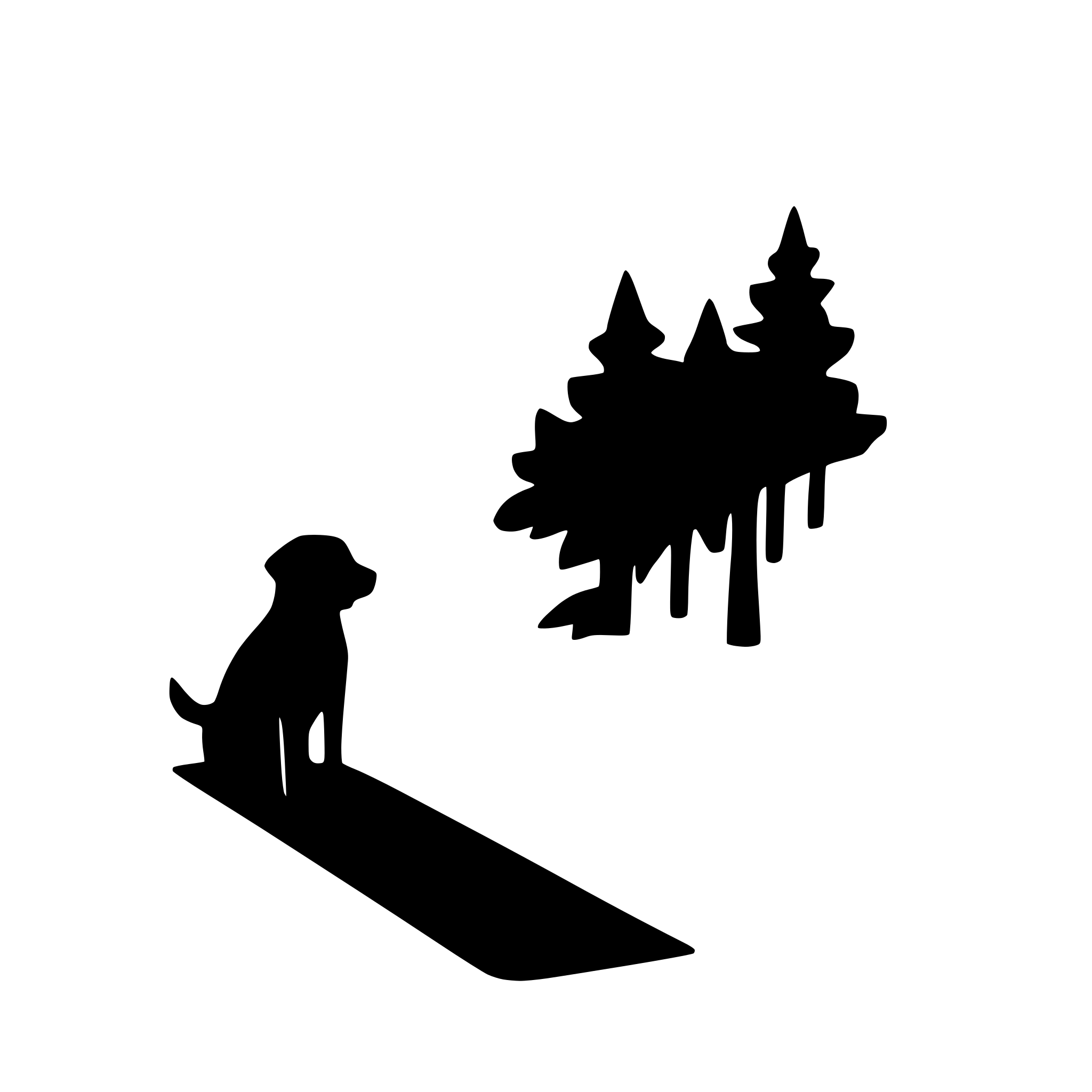 AI-generated SVG of a dog trail
