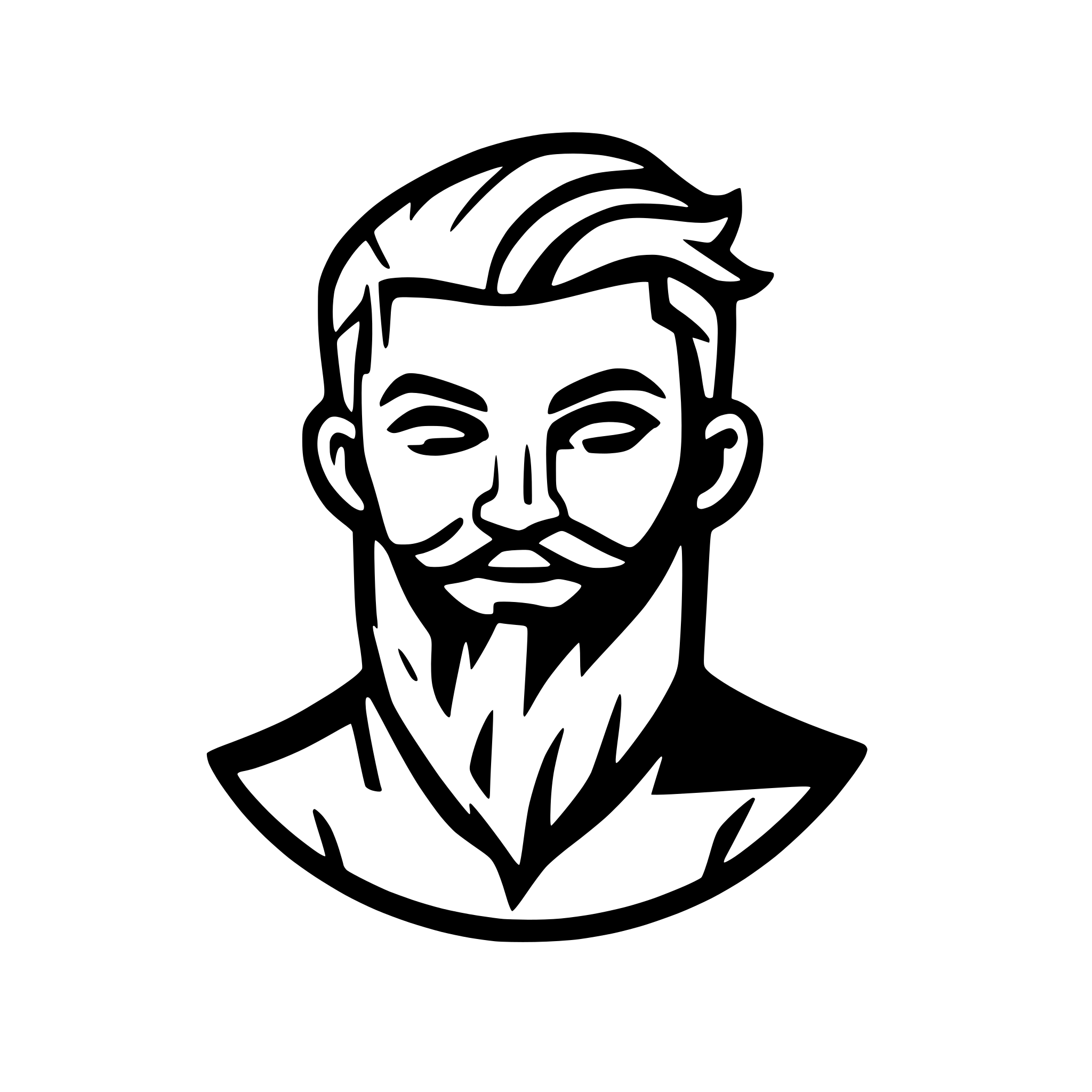 AI-generated SVG of 'logo of a beard only'