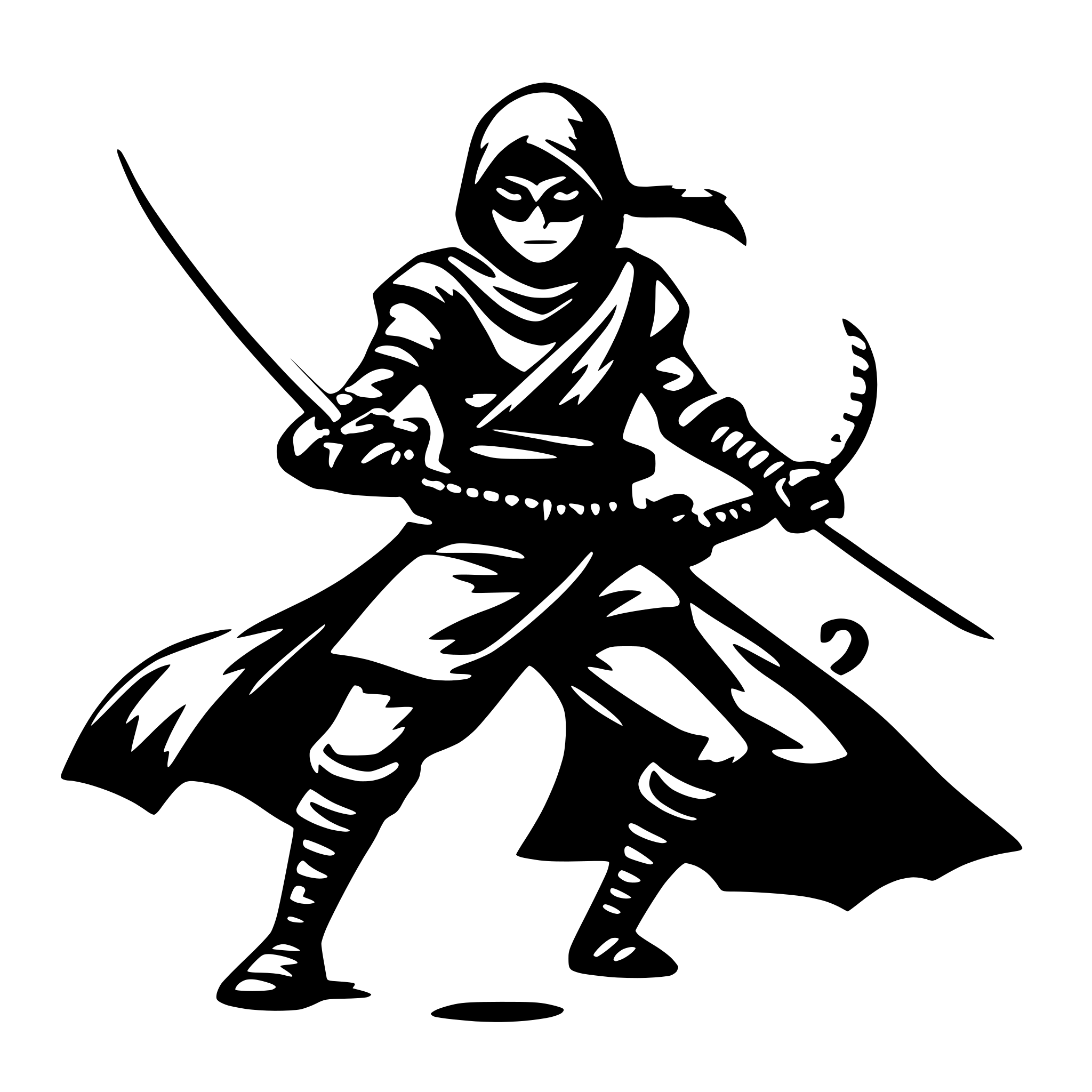 AI-generated SVG of 'Ninja for live'