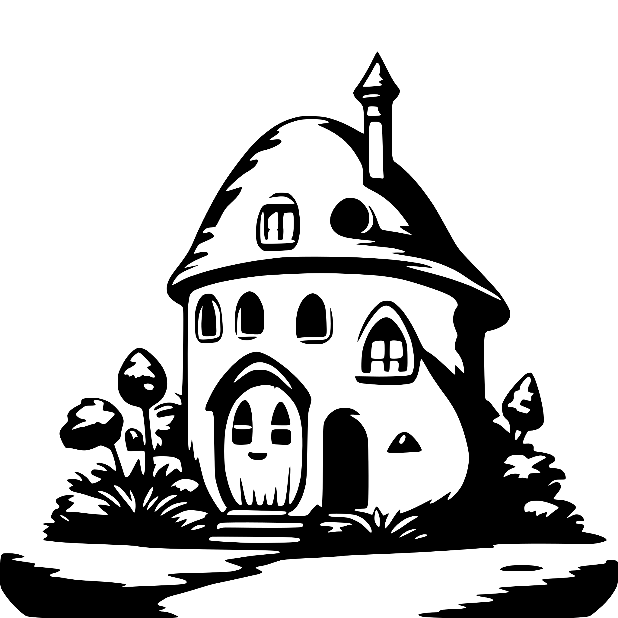 AI-generated SVG of 'totoro house'