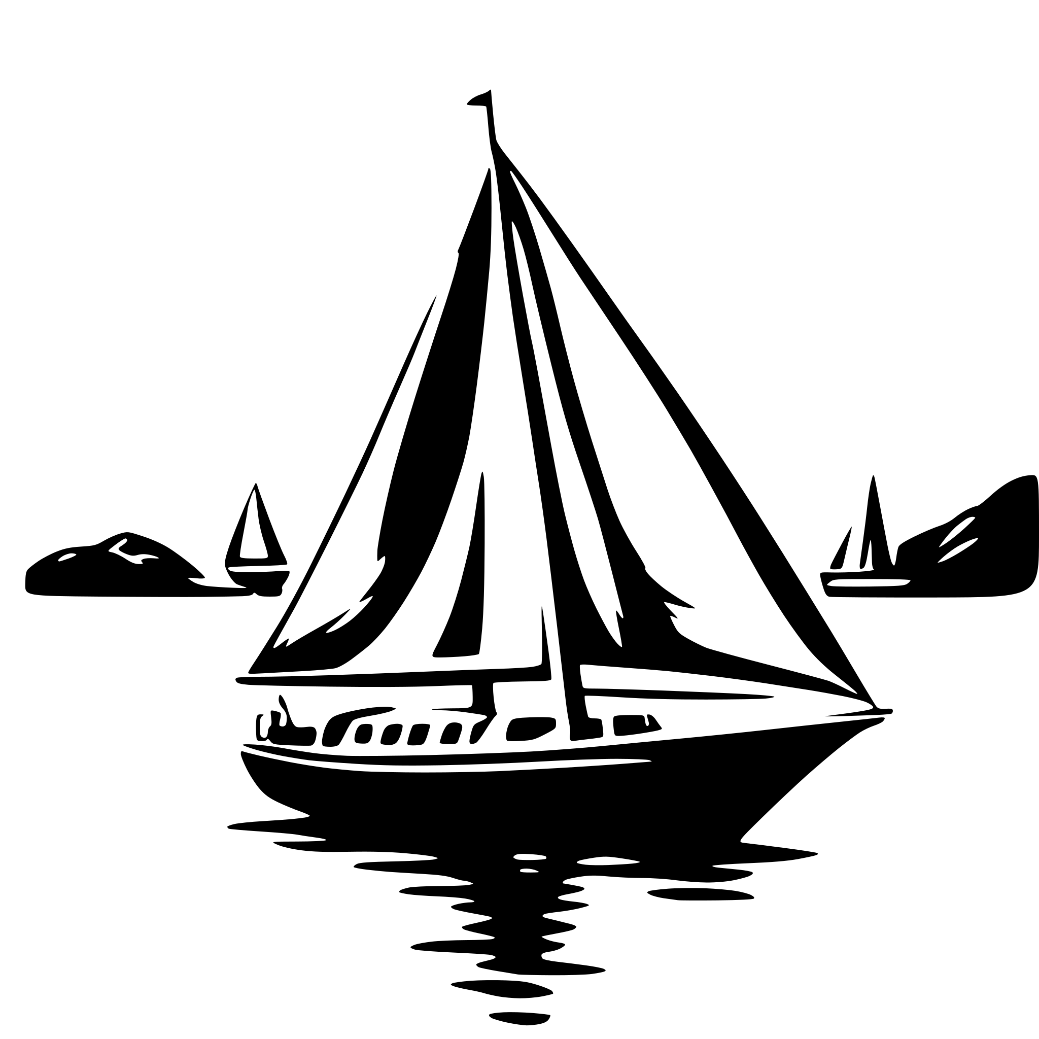 AI-generated SVG of 'sailing boats, sails low'