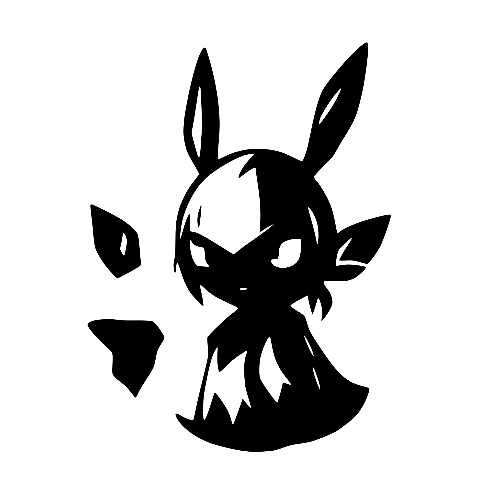 AI-generated SVG of a Manta upper silhouette