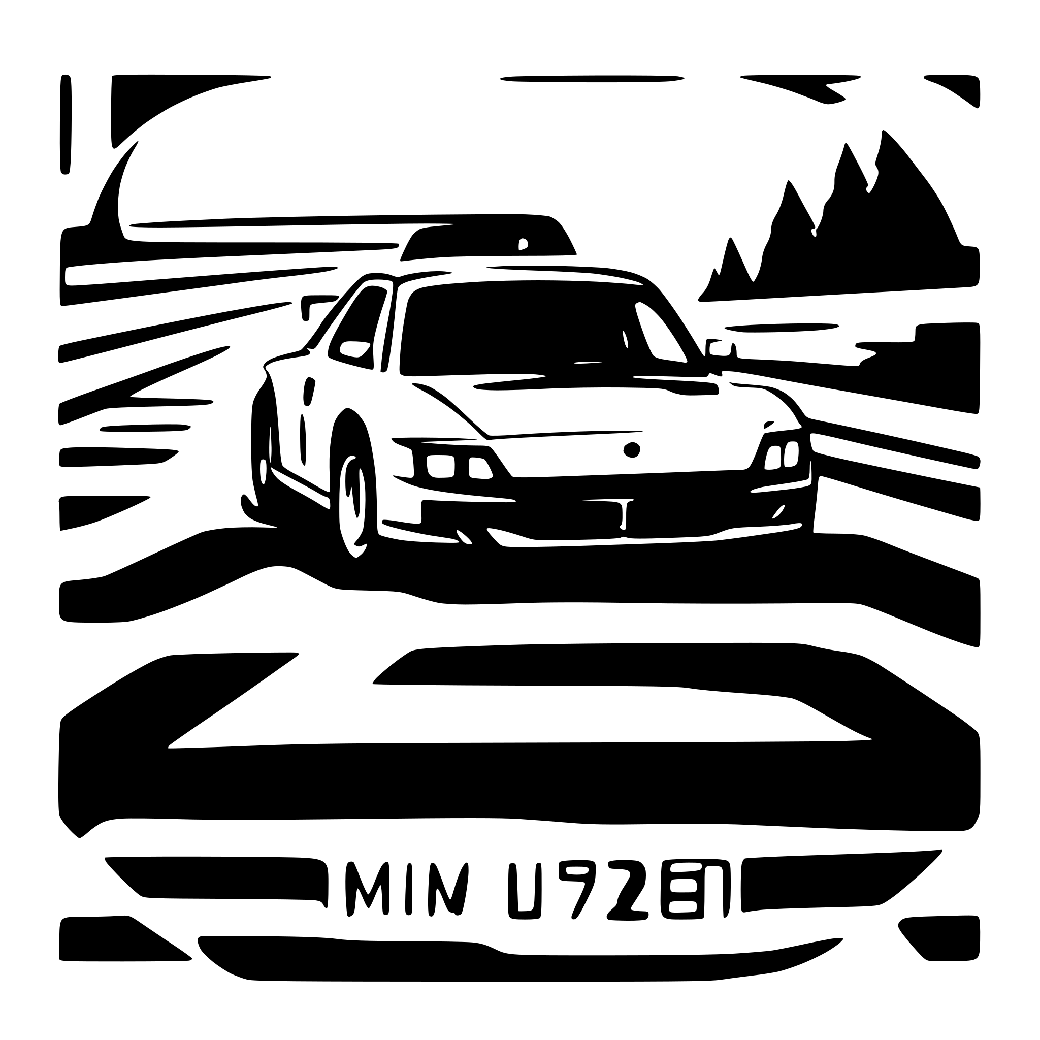 AI-generated SVG of a A BMW car driving through the finish line in a race. In the foreground, there is a classic race finish banner with the word 'ZIEL' written on it. The image is minimalistic, with no background, no shadows, and a clean, simple style.