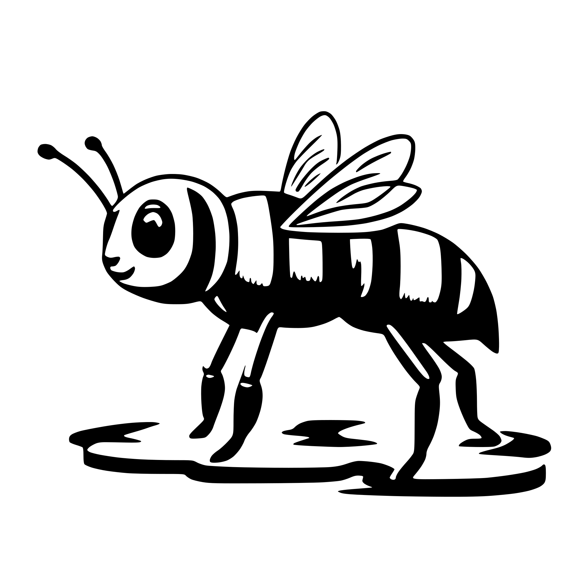 AI-generated SVG of 'bees'