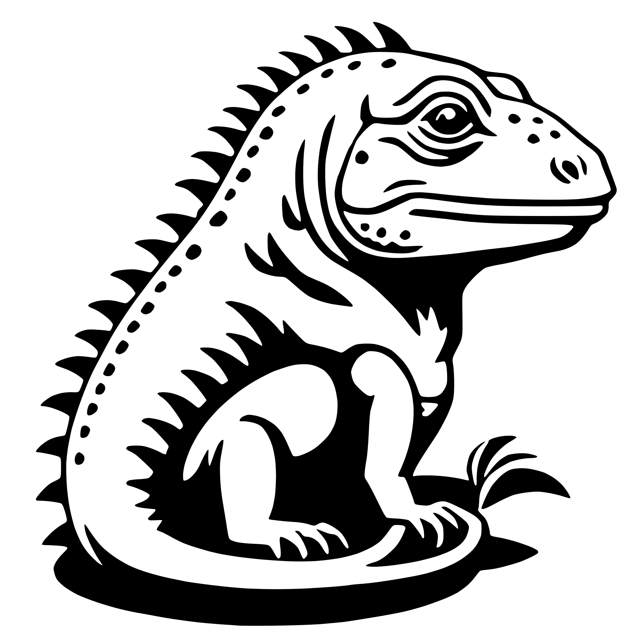 AI-generated SVG of 'iguana'