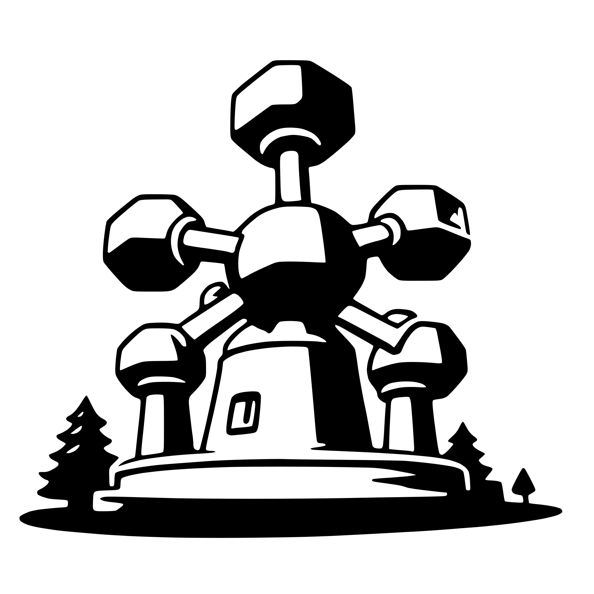 AI-generated SVG of a atomium