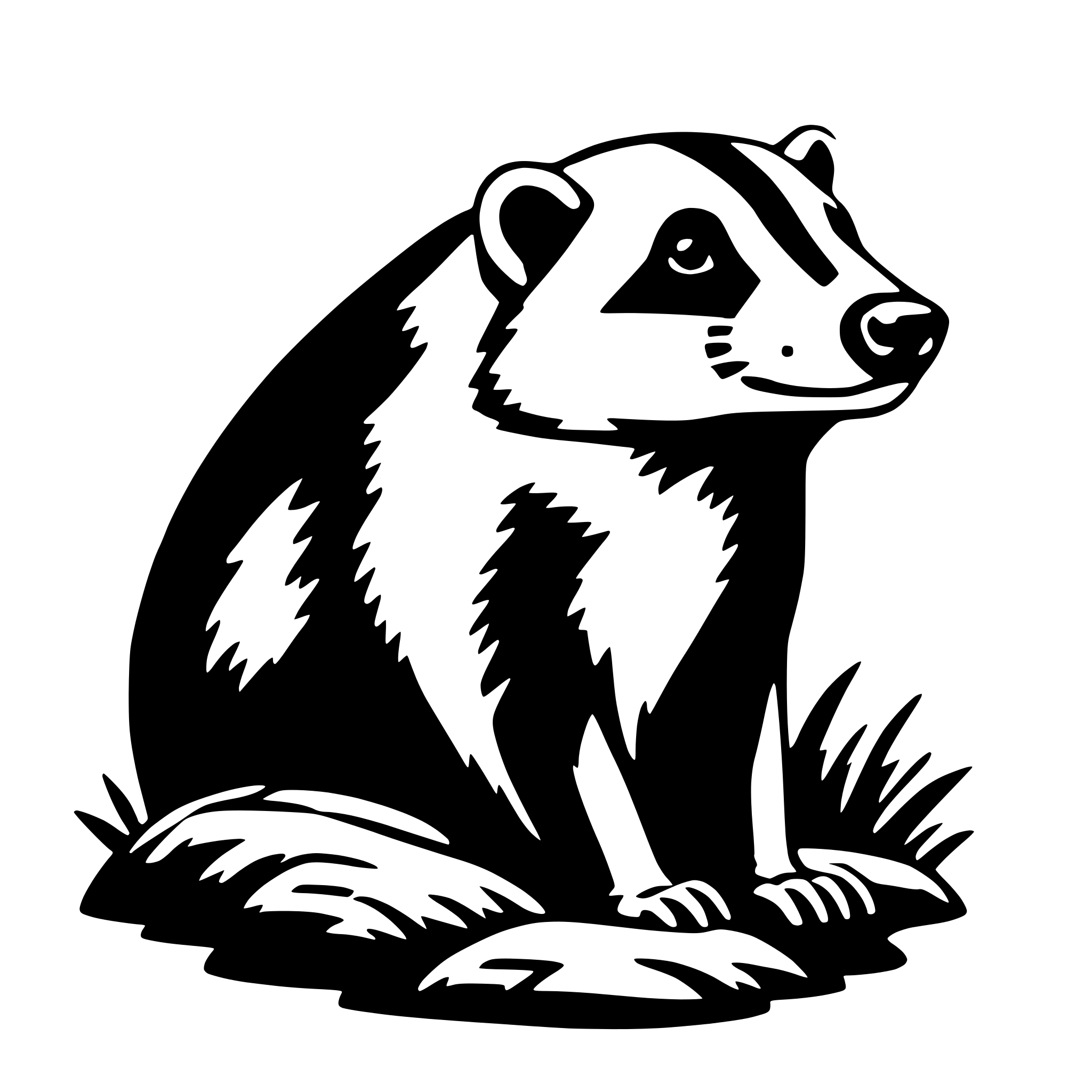 AI-generated SVG of 'badger'