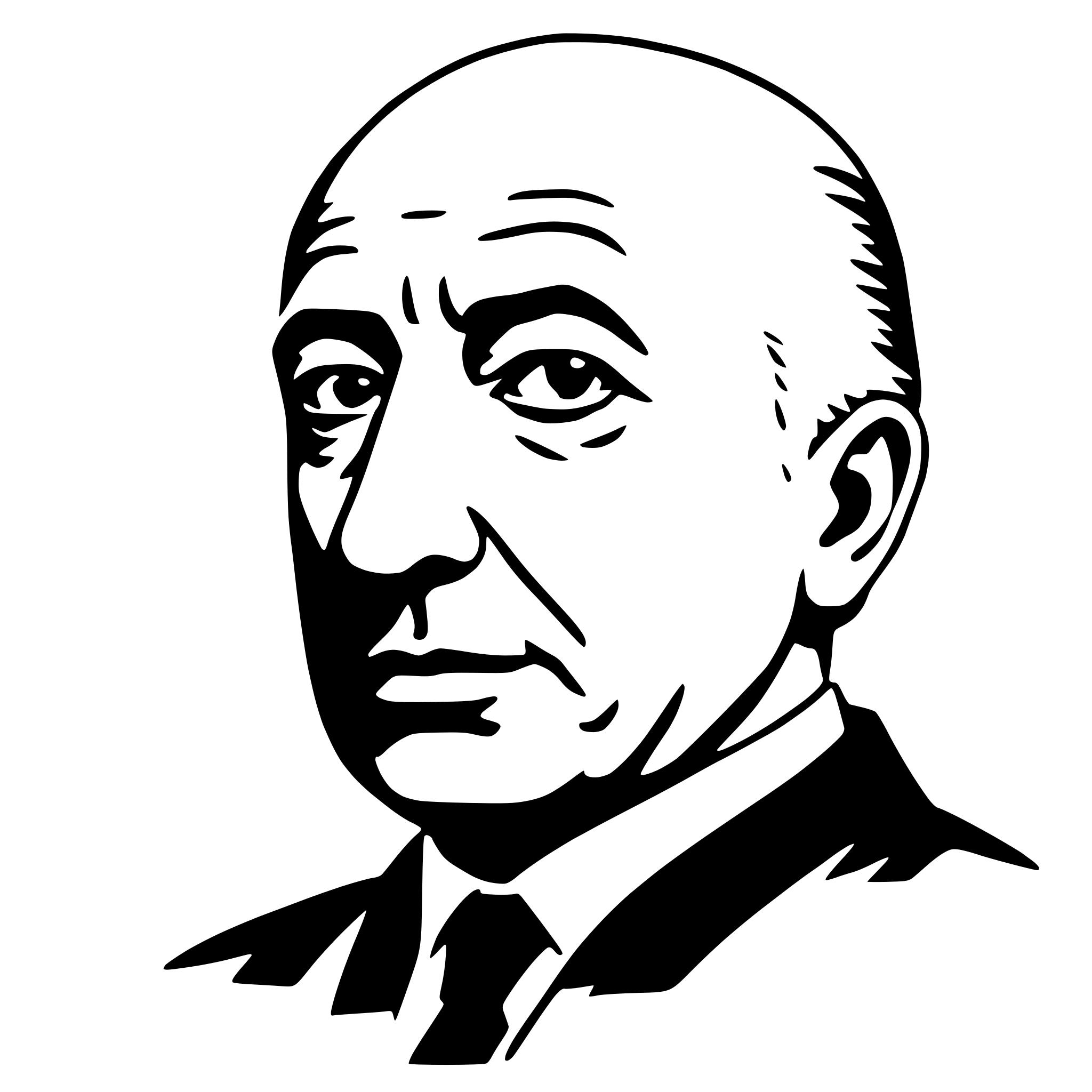 AI-generated SVG of a alfred hitchcock