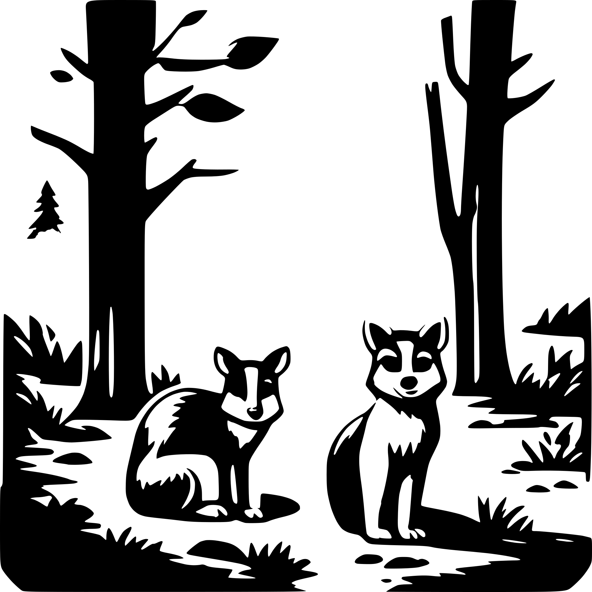 AI-generated SVG of a woodland animals