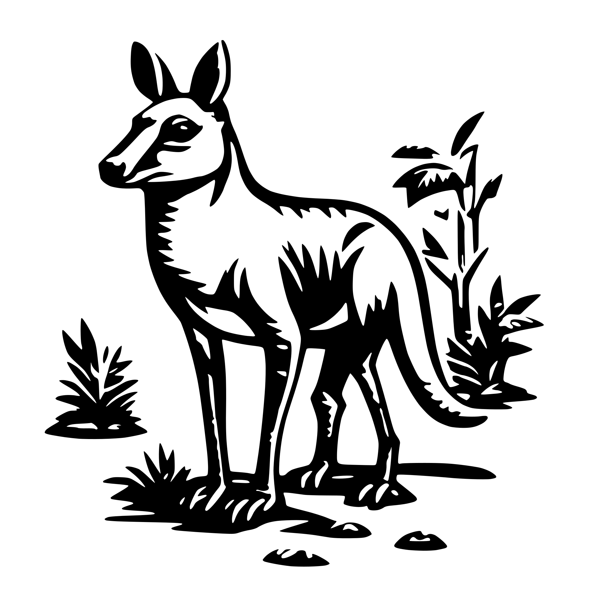 AI-generated SVG of a Australian Animals gone wild