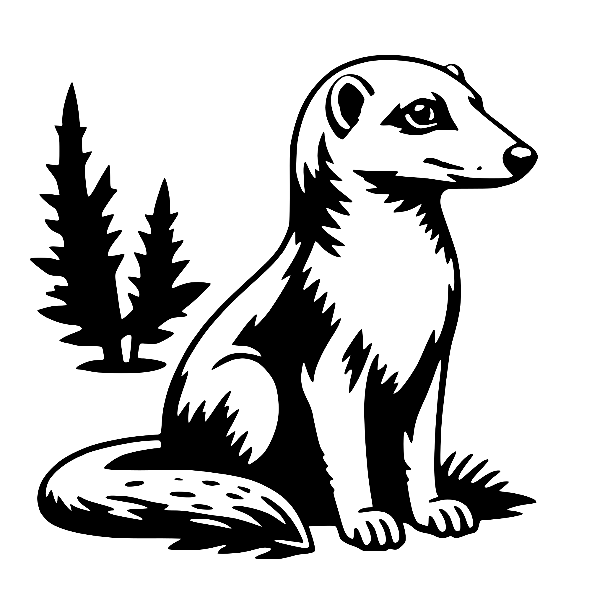 AI-generated SVG of a mongoose