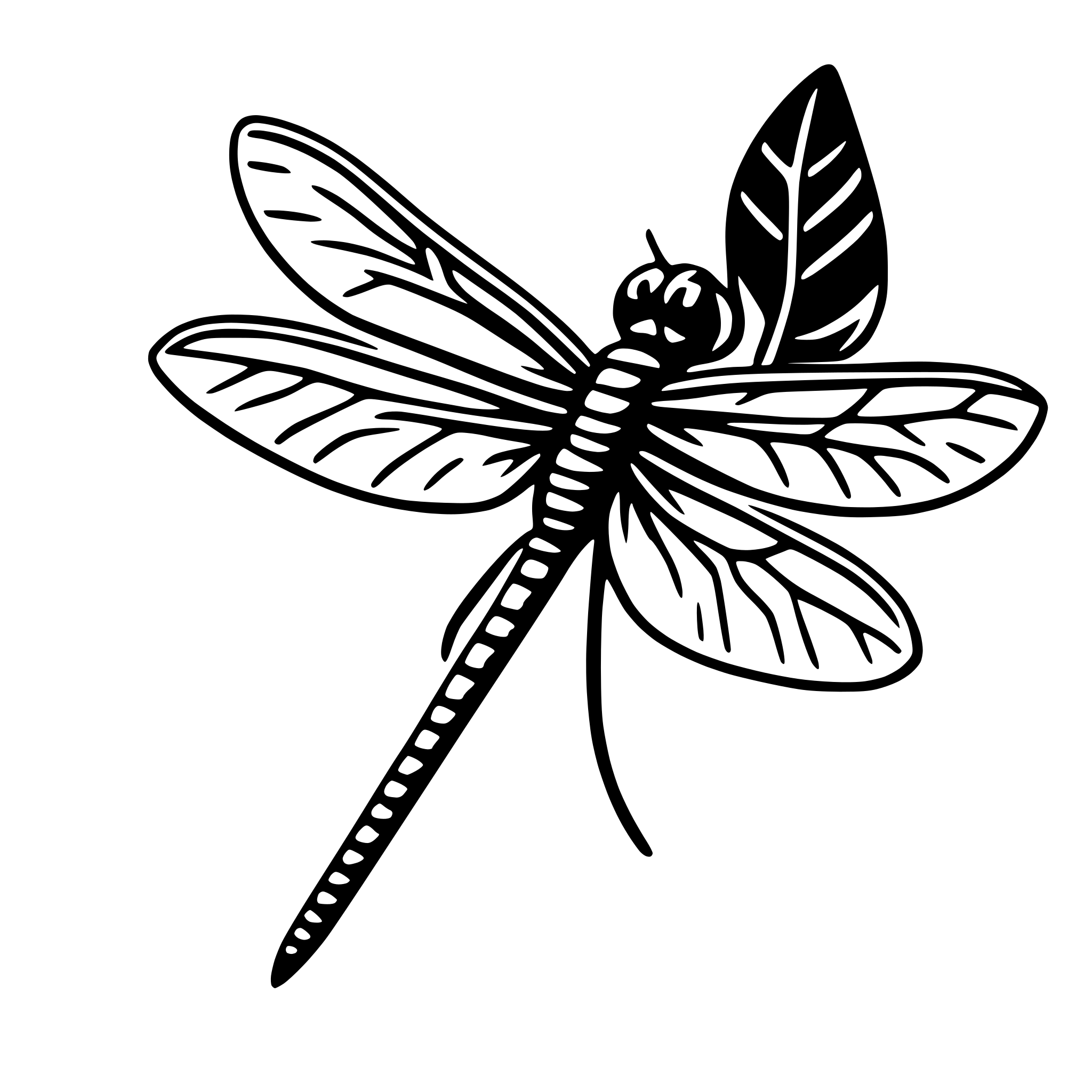 AI-generated SVG of a dragonfly