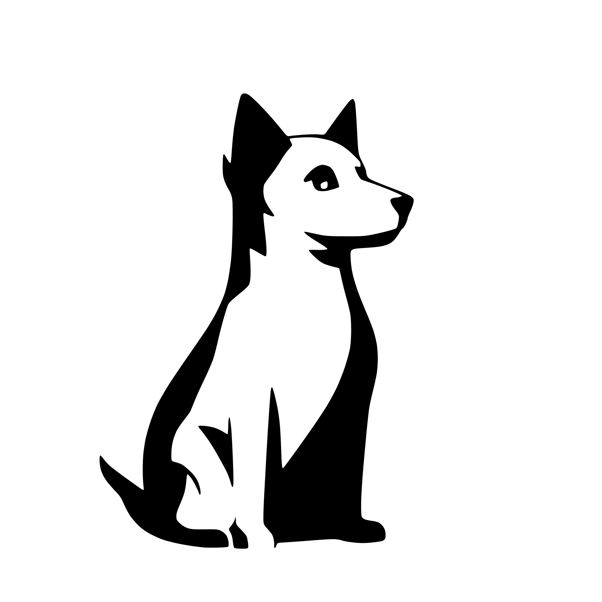 AI-generated SVG of a dog with wagging tail
