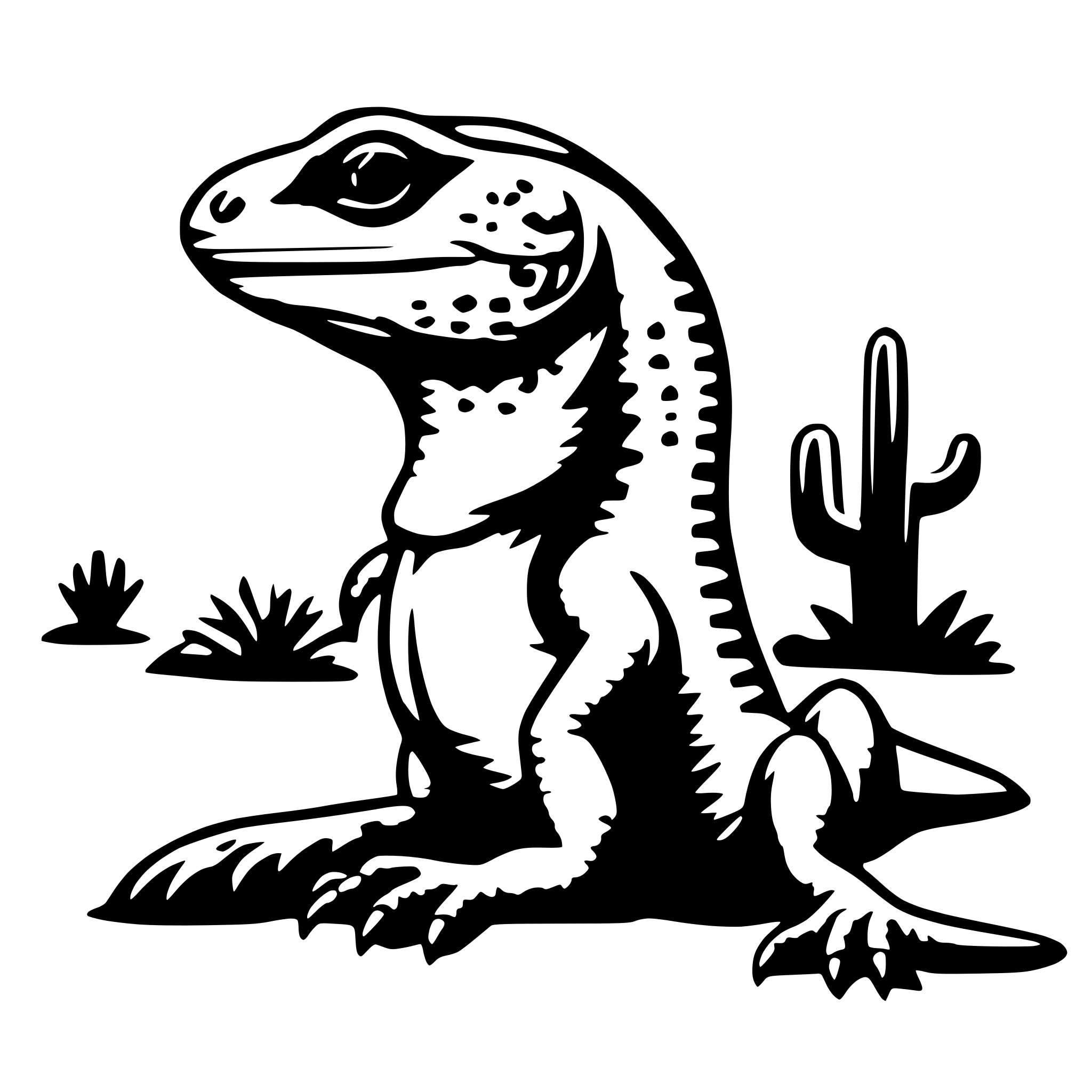 AI-generated SVG of 'desert lizard'