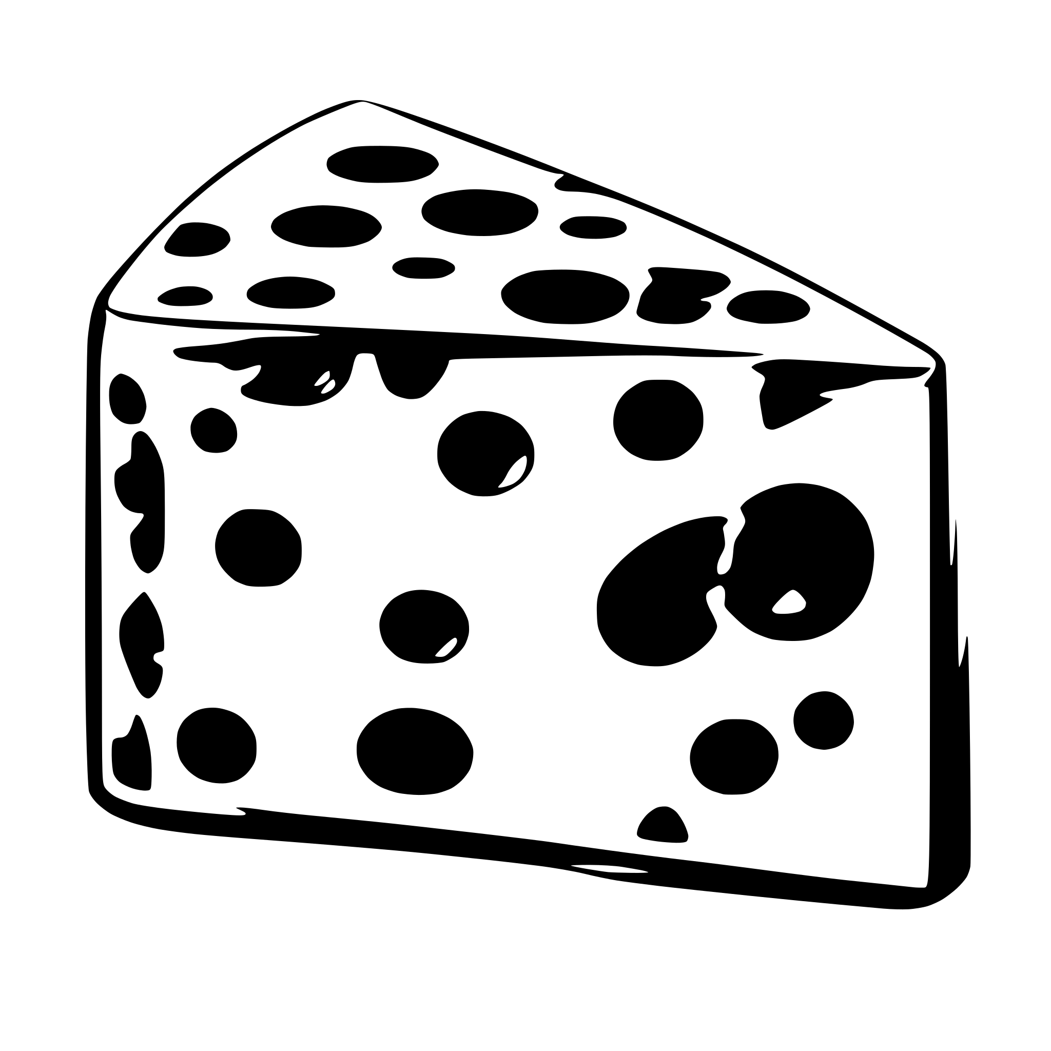 AI-generated SVG of a create a triangular piece of Swiss cheese