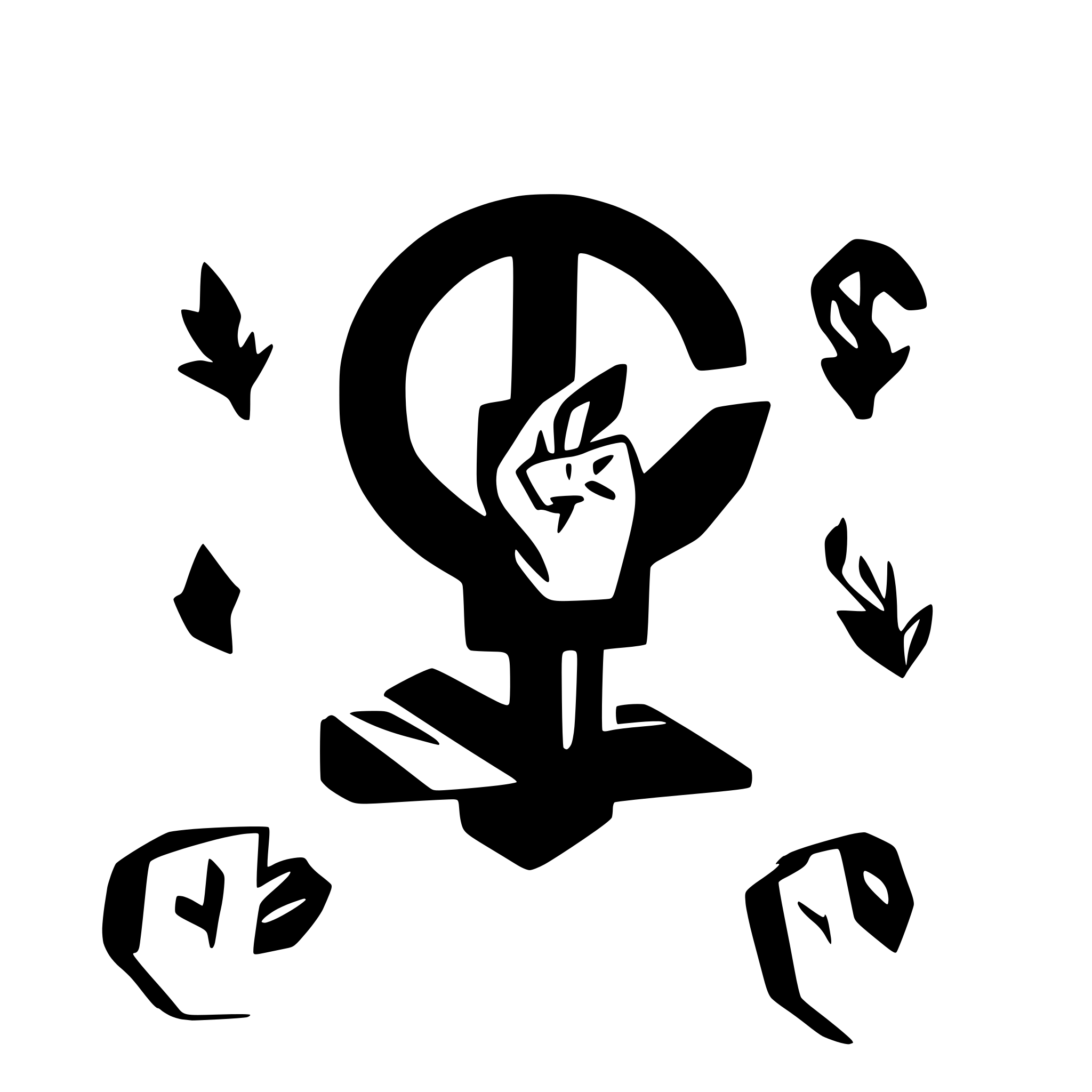 AI-generated SVG of a cartoons with peace banners