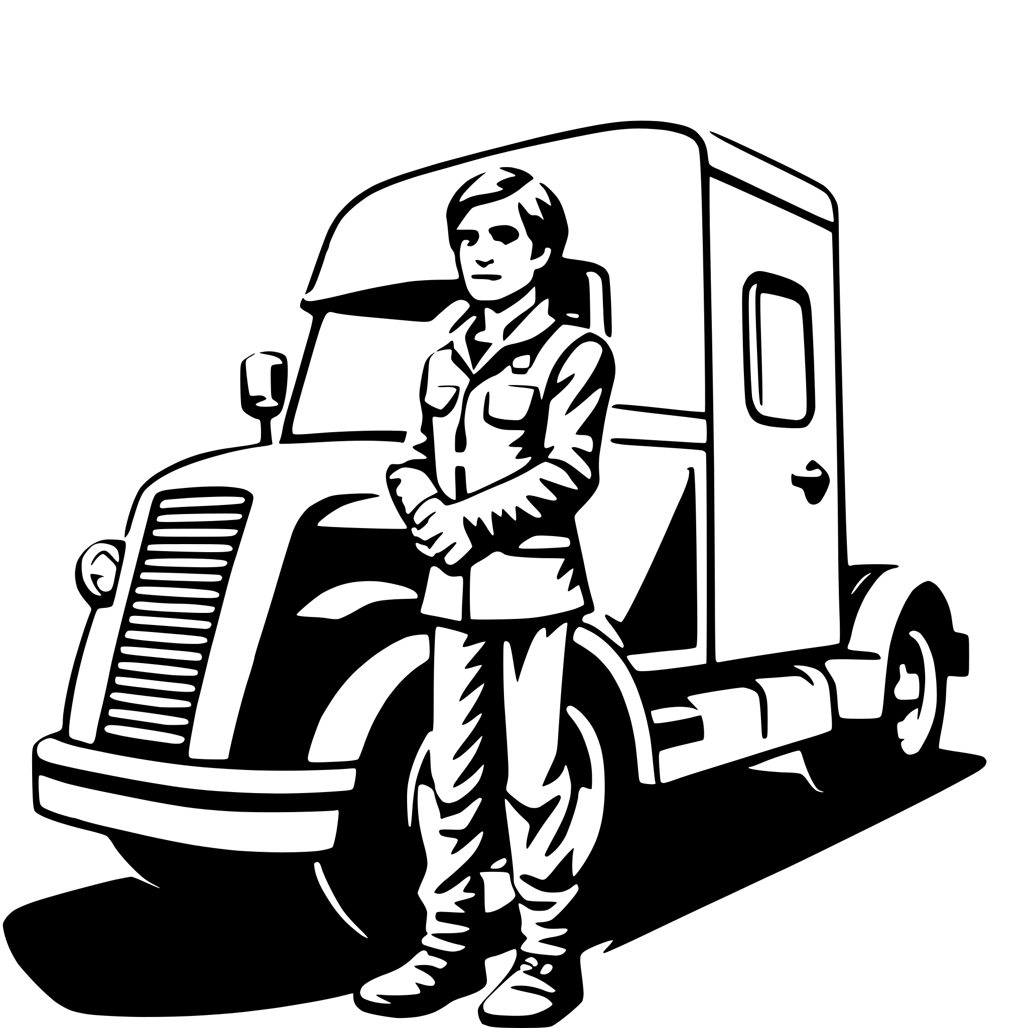 AI-generated SVG of a truck driver