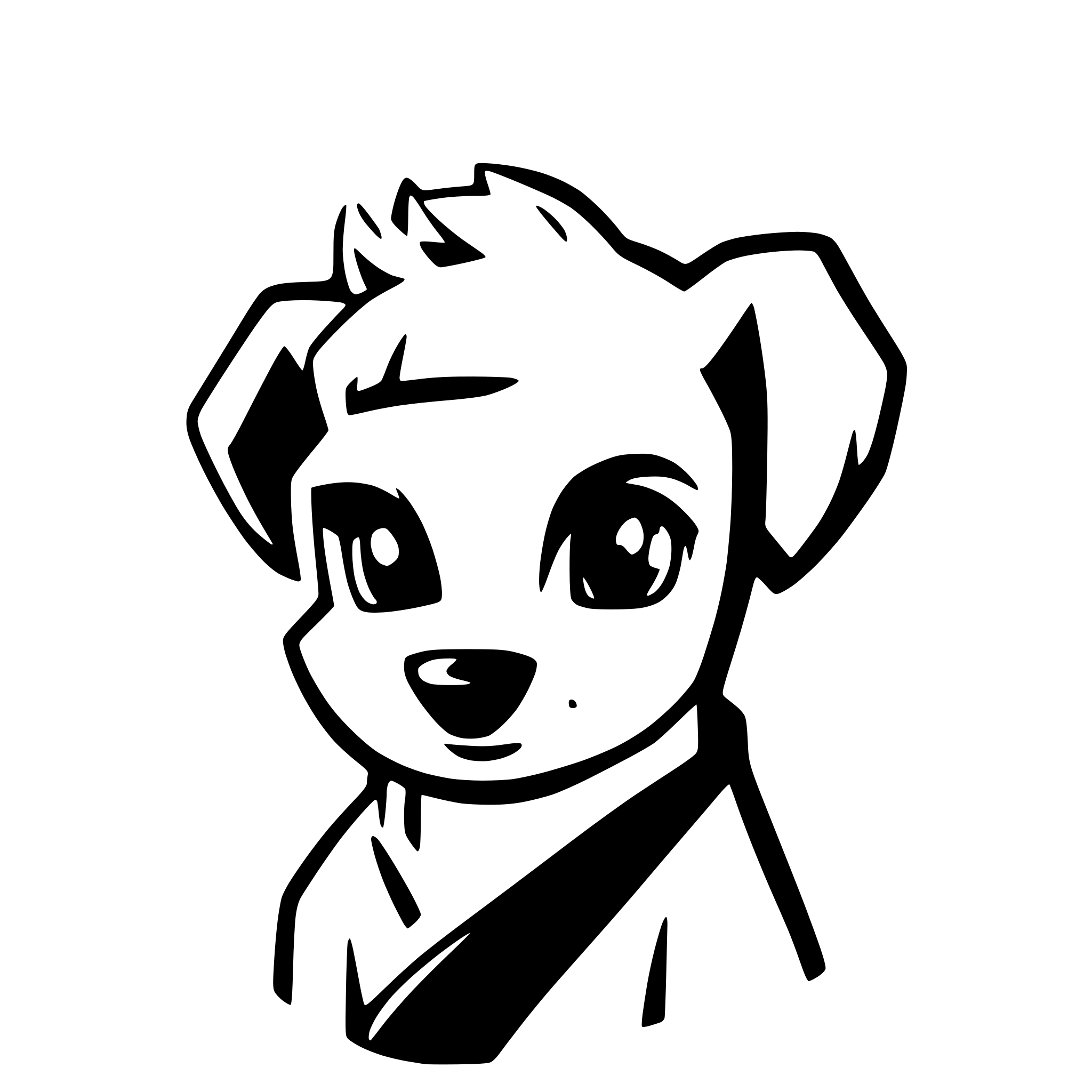 AI-generated SVG of a cute schnauzer head