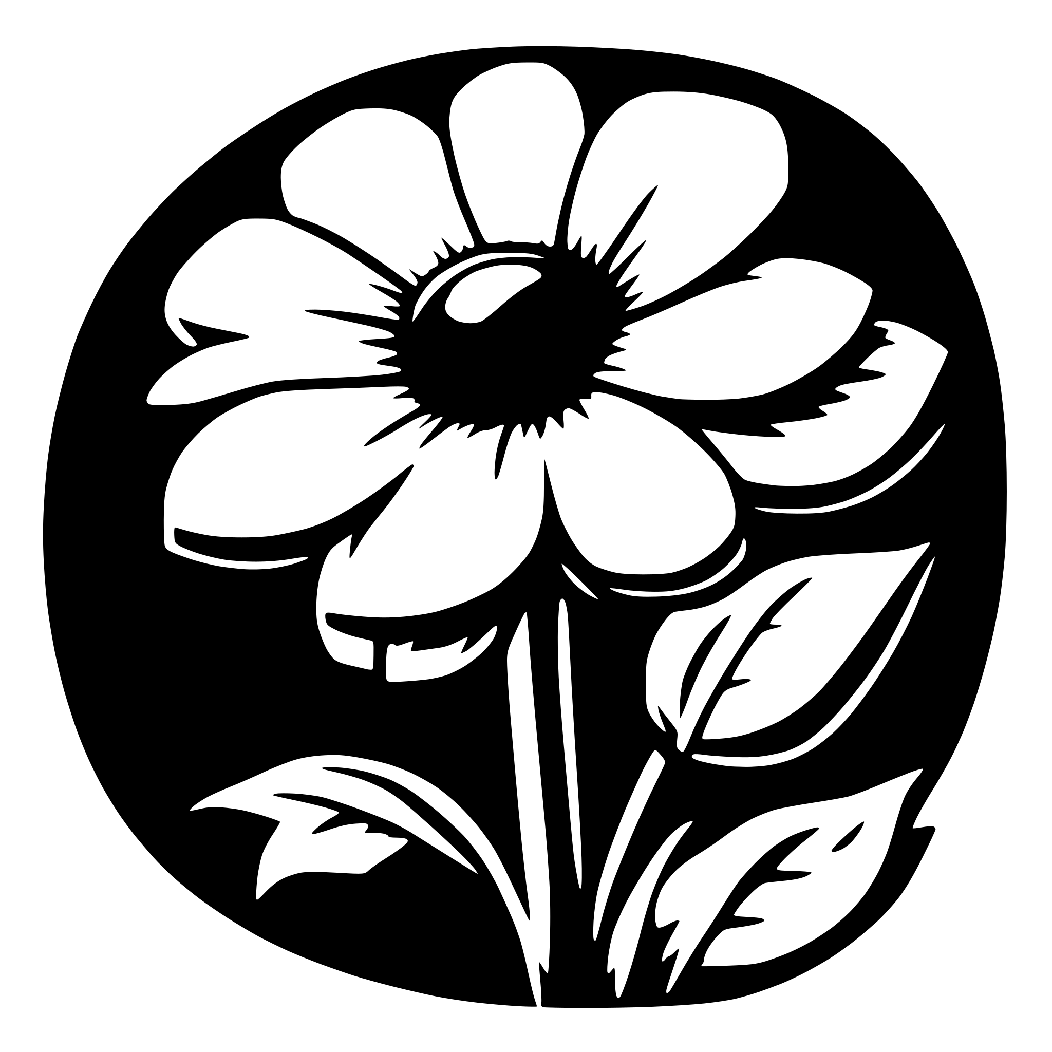 AI-generated SVG of a purple flower