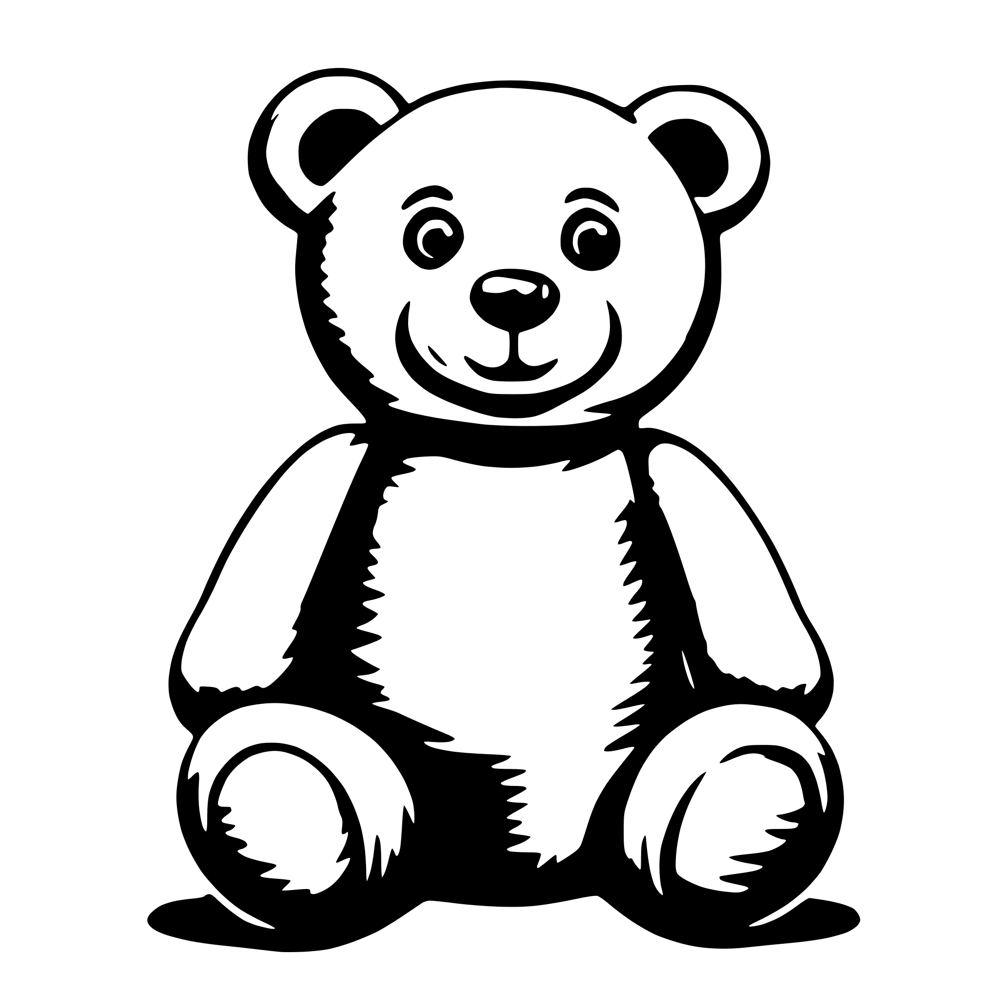 AI-generated SVG of a teddy bear