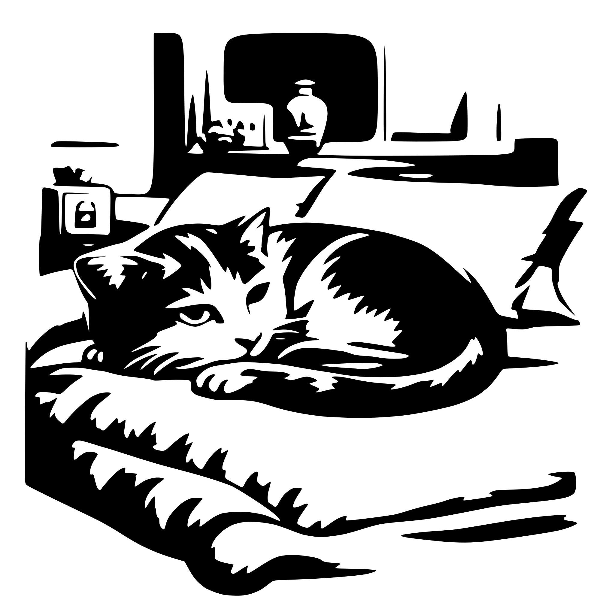 AI-generated SVG of a cat sleeping on the bed