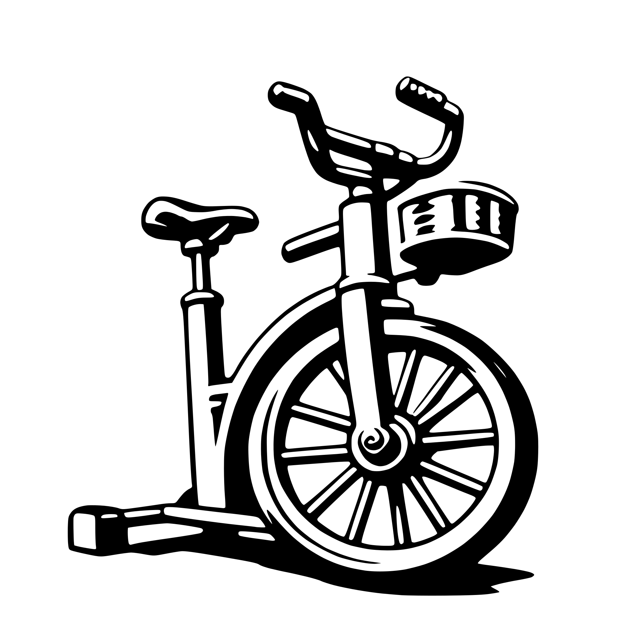 AI-generated SVG of a stationary bicycle