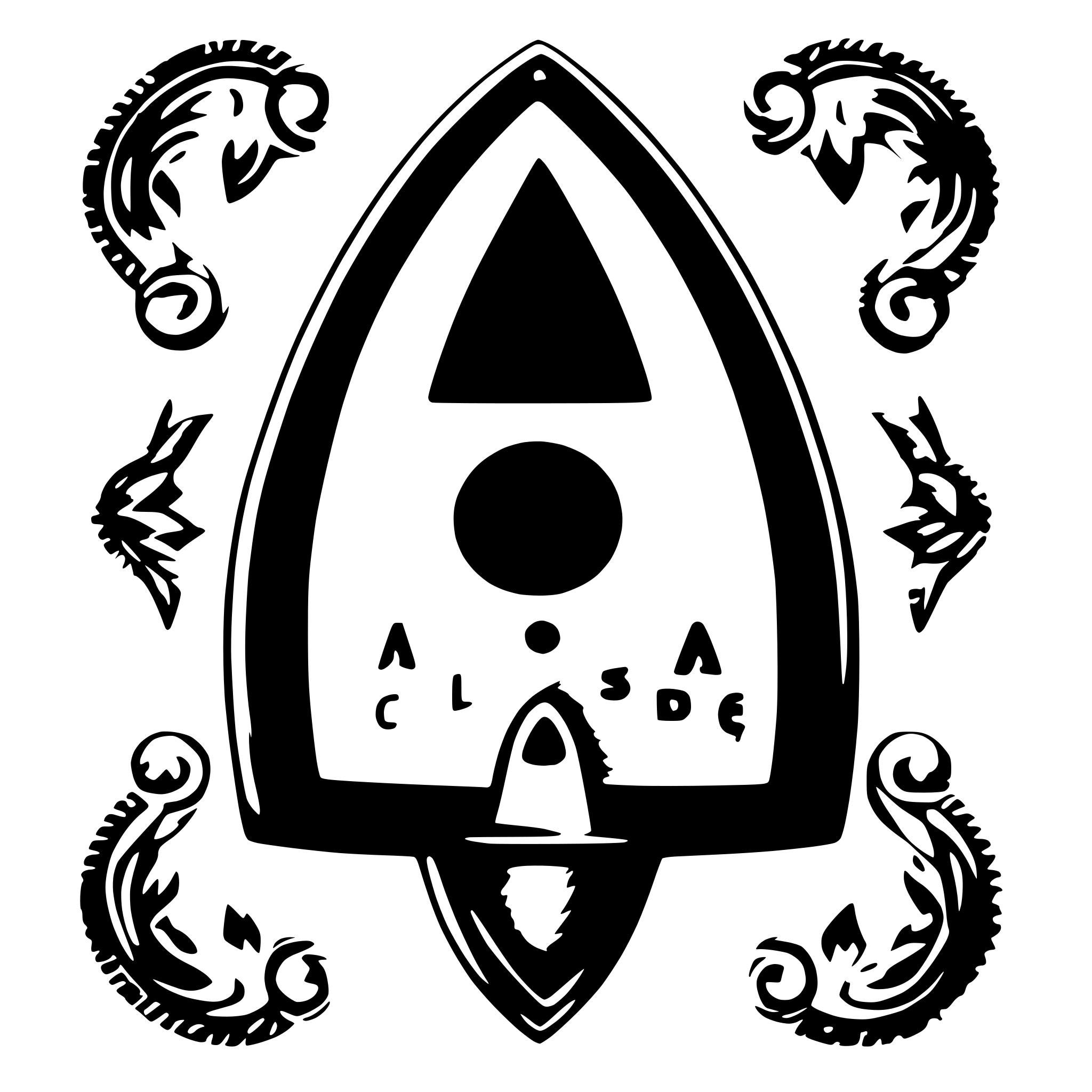 AI-generated SVG of a ouija plancette esoteric