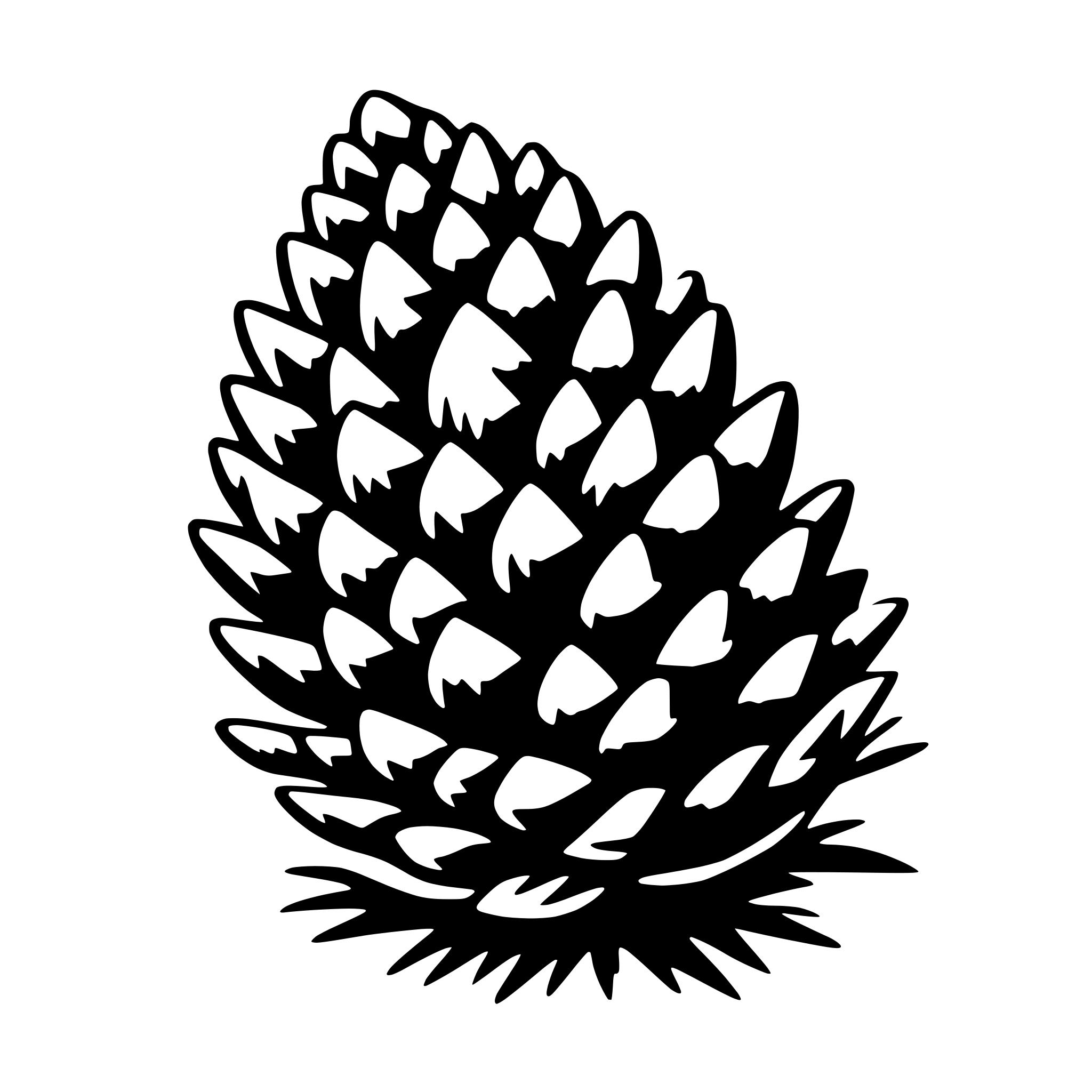 AI-generated SVG of a pine cone