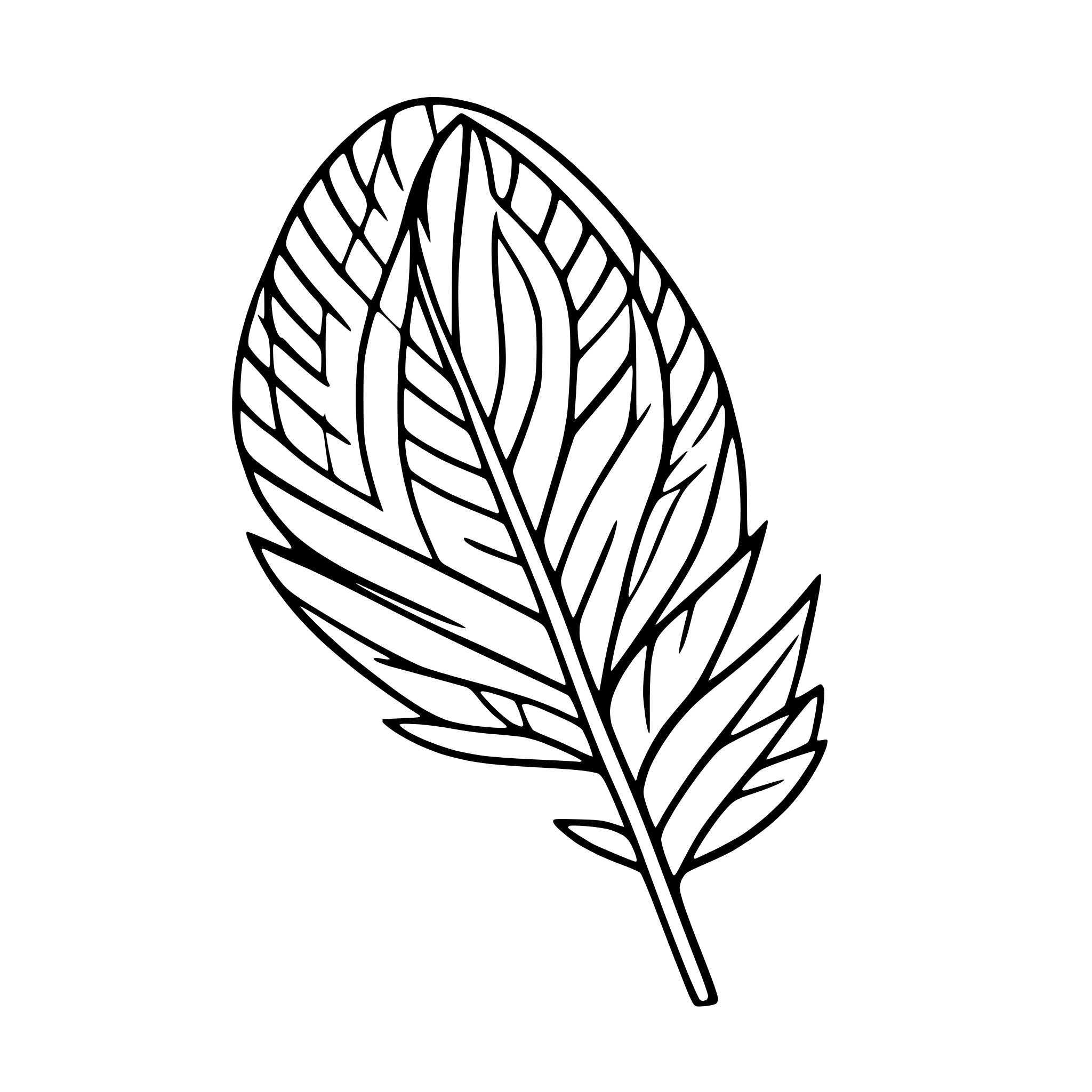 AI-generated SVG of 'peacock feather with patterns'