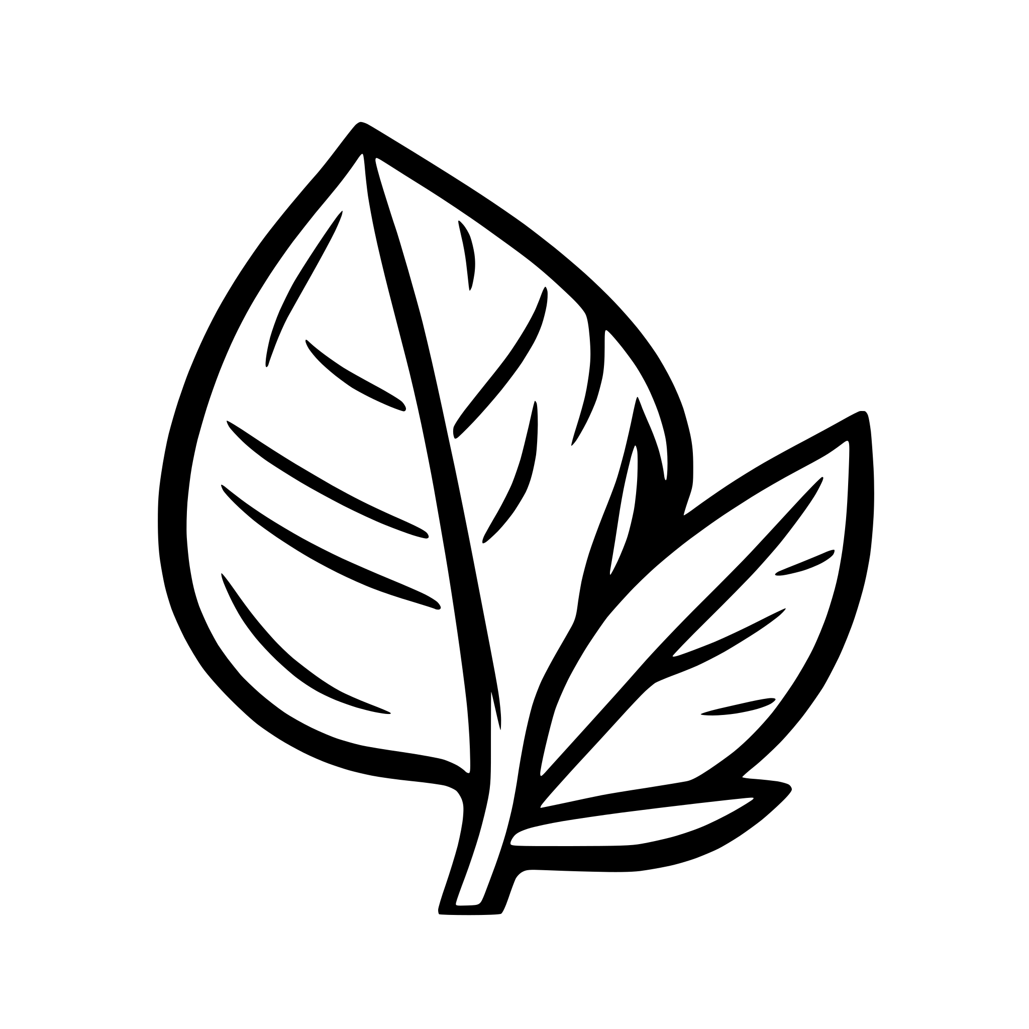 AI-generated SVG of 'abstract leaf with veins visible'