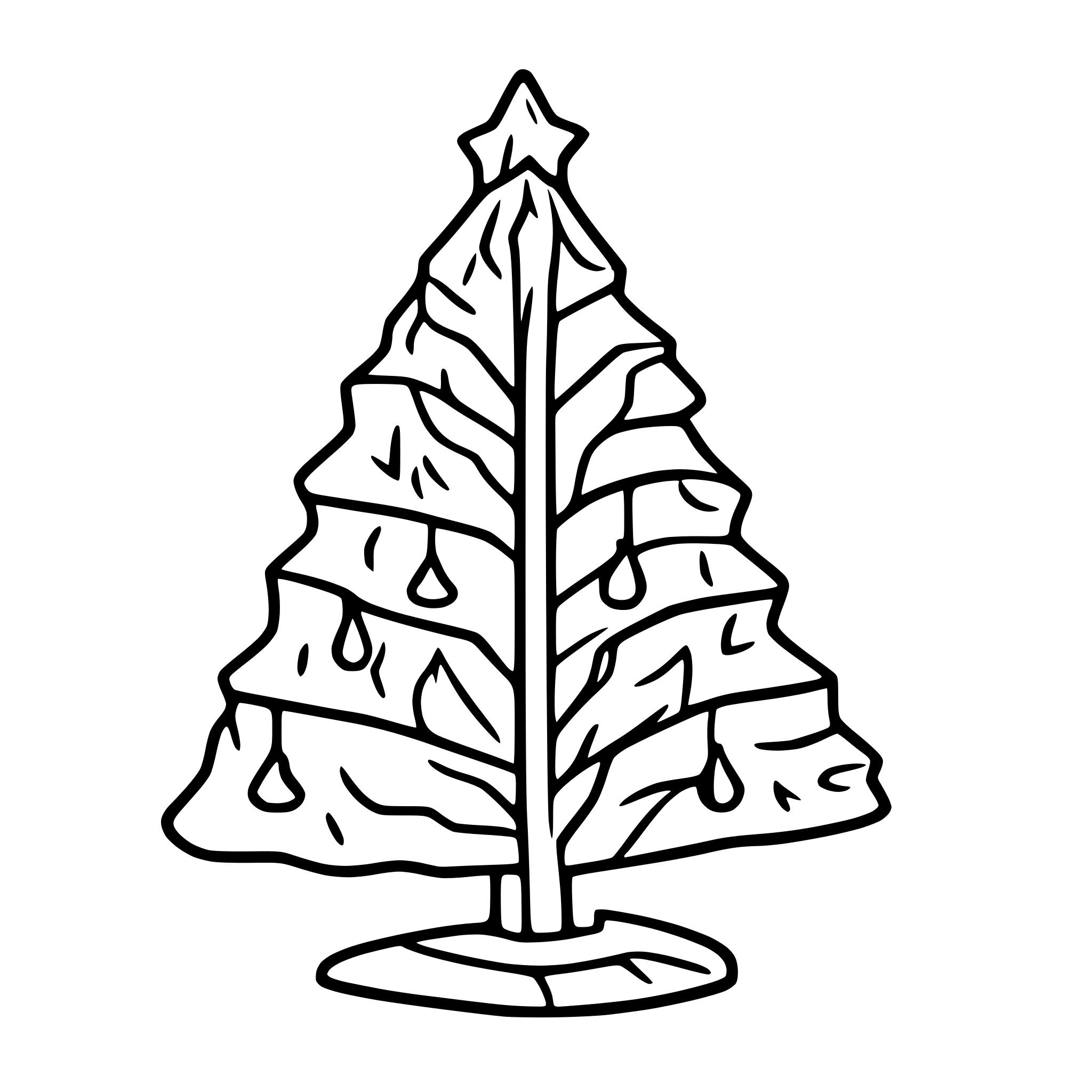 AI-generated SVG of 'Christmas tree with lights'